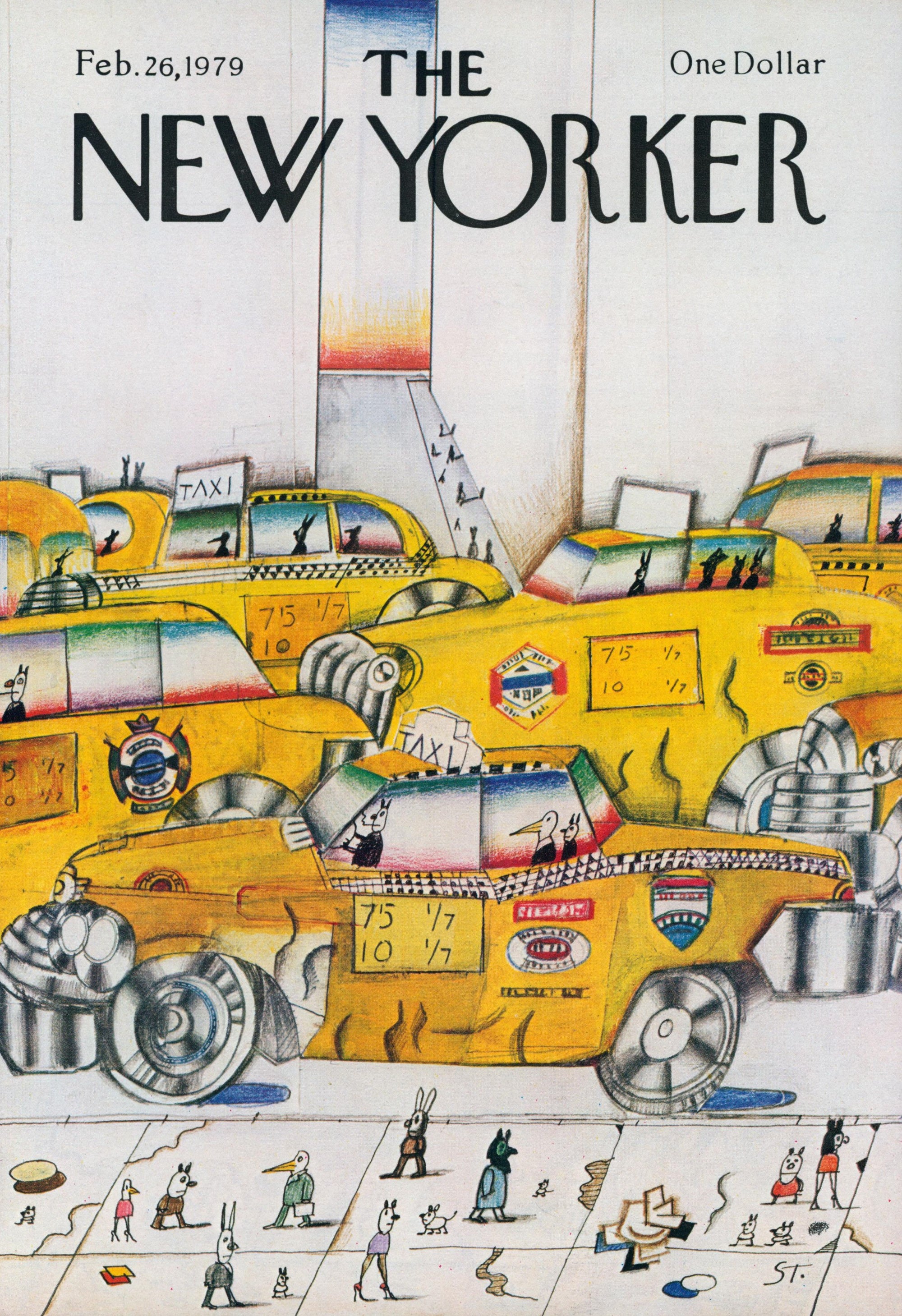 Urban Zoo- The New Yorker - Authentic Vintage Cover Art