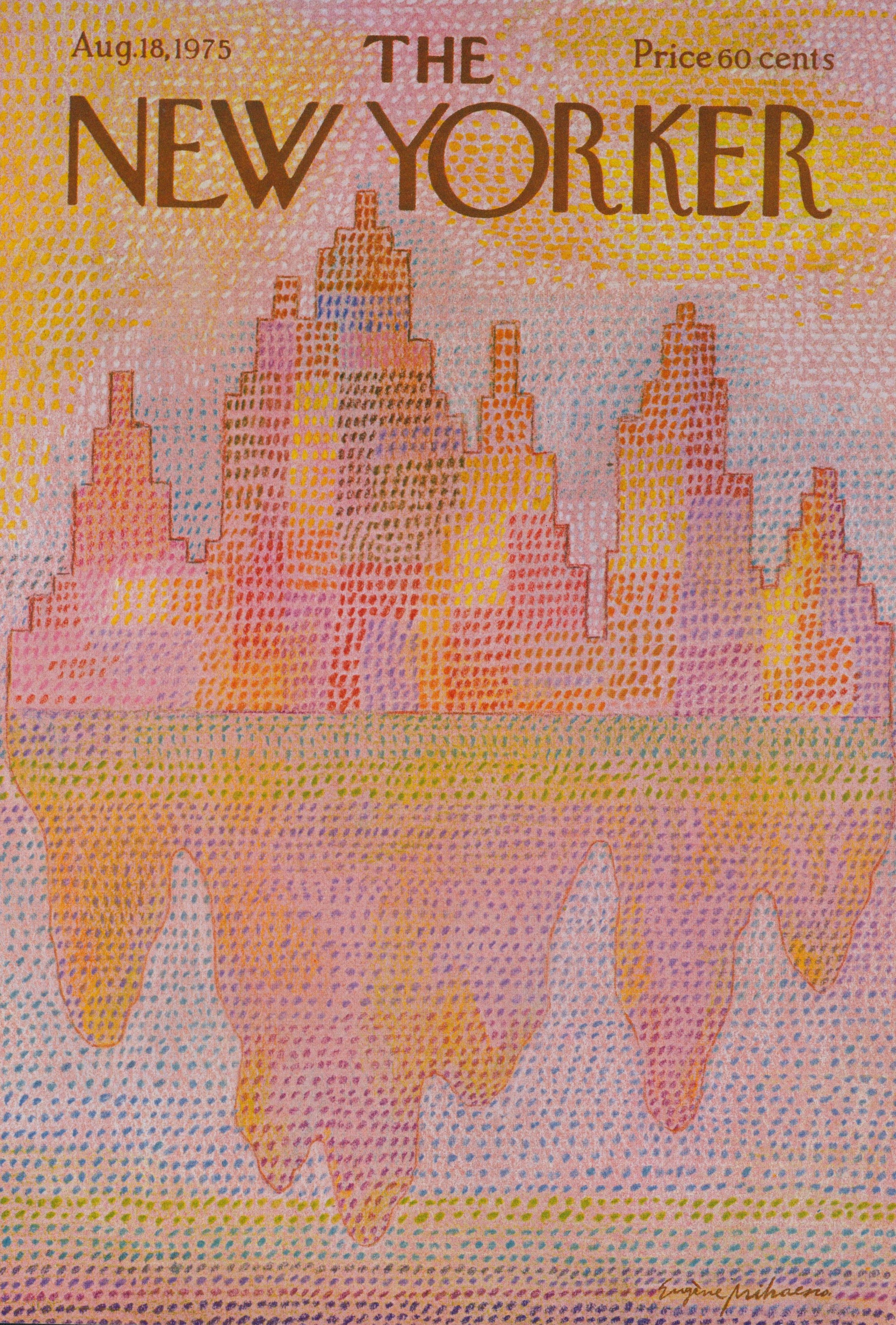 Sunset Skyline- The New Yorker - Authentic Vintage Cover Art