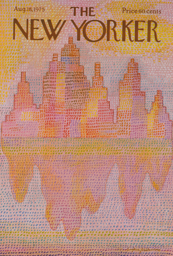 Sunset Skyline- The New Yorker - Authentic Vintage Cover Art