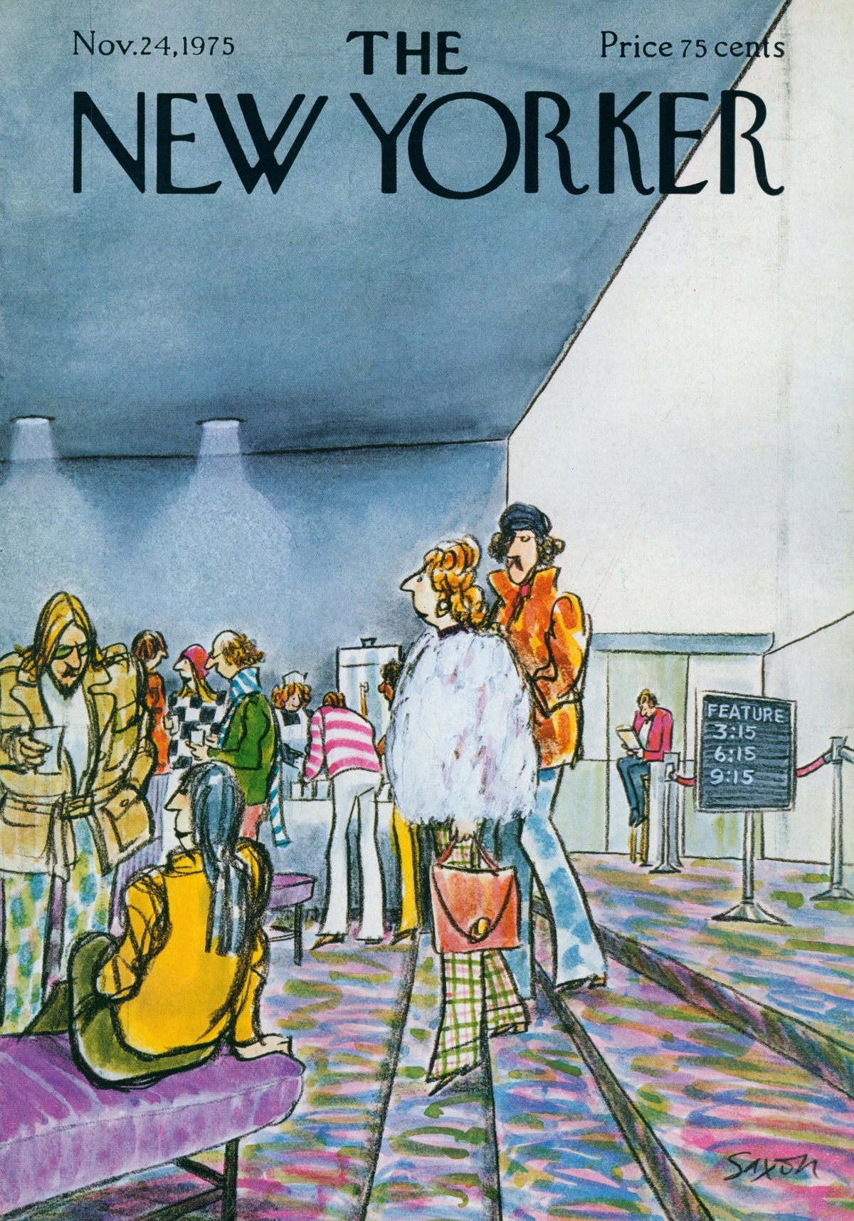 1975 on Film- The New Yorker - Authentic Vintage Cover Art