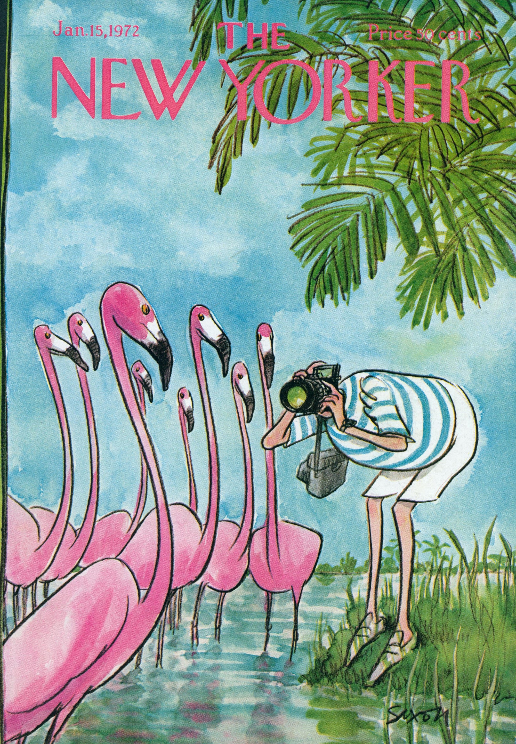 The Pink Ladies- The New Yorker - Authentic Vintage Cover Art