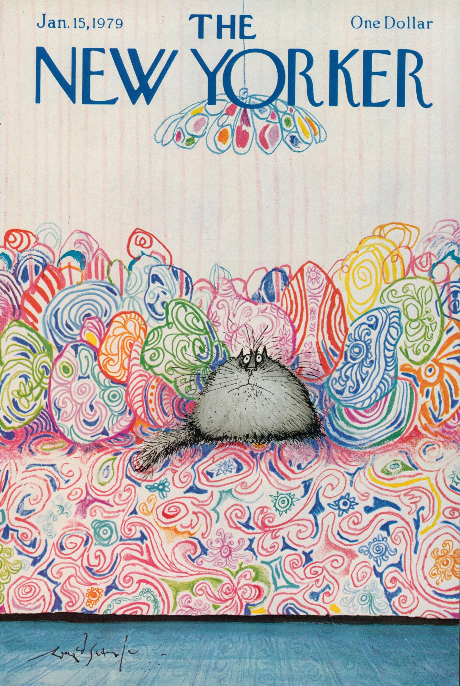 Kitty Kat in Color- The New Yorker - Authentic Vintage Cover Art