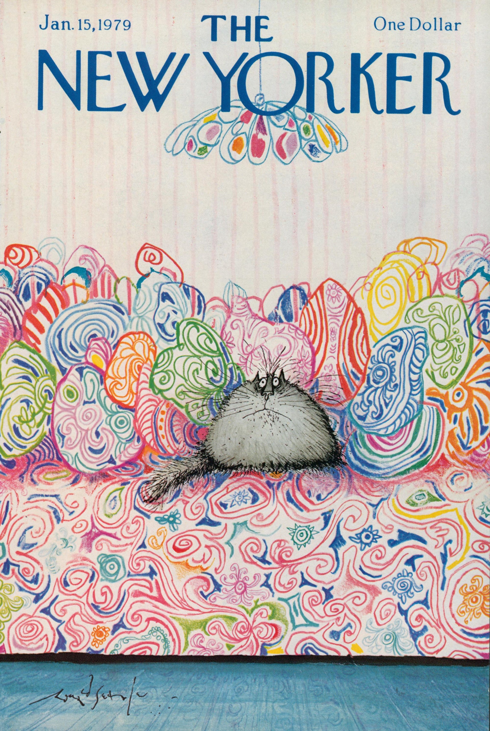 Kitty Kat in Color- The New Yorker - Authentic Vintage Cover Art