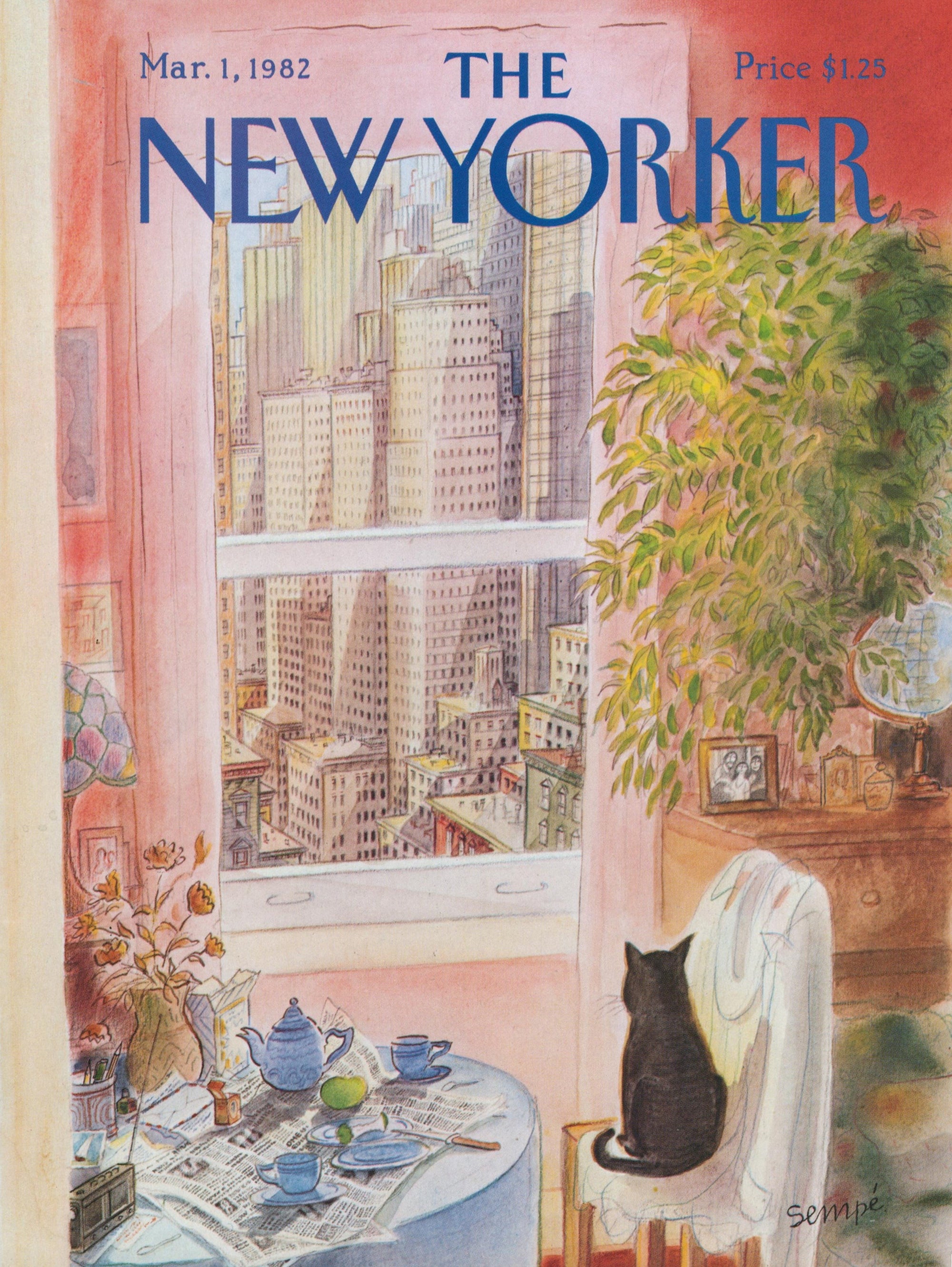 Kitty in the City- The New Yorker - Authentic Vintage Cover Art