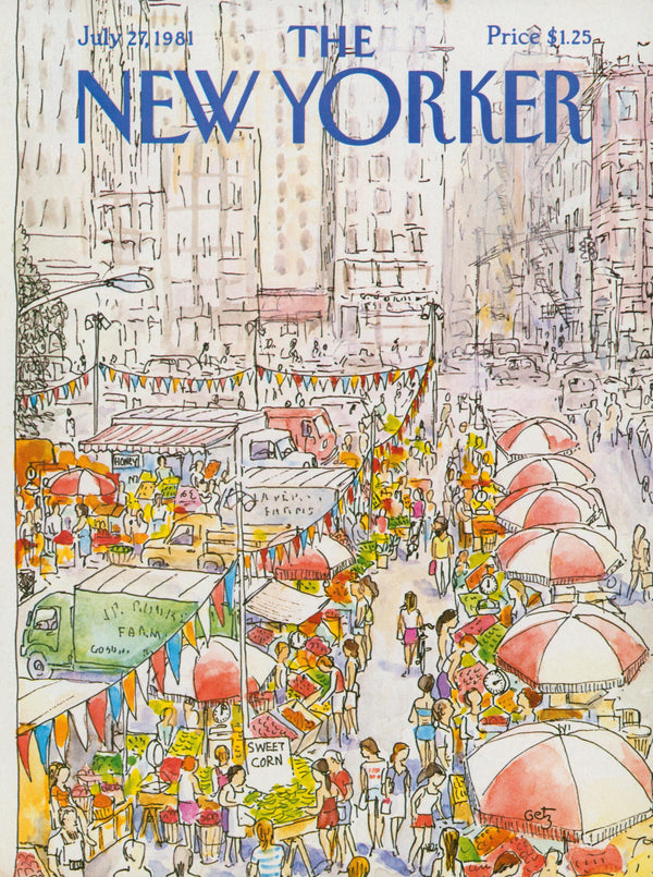 Farmer's Market- The New Yorker - Authentic Vintage Cover Art