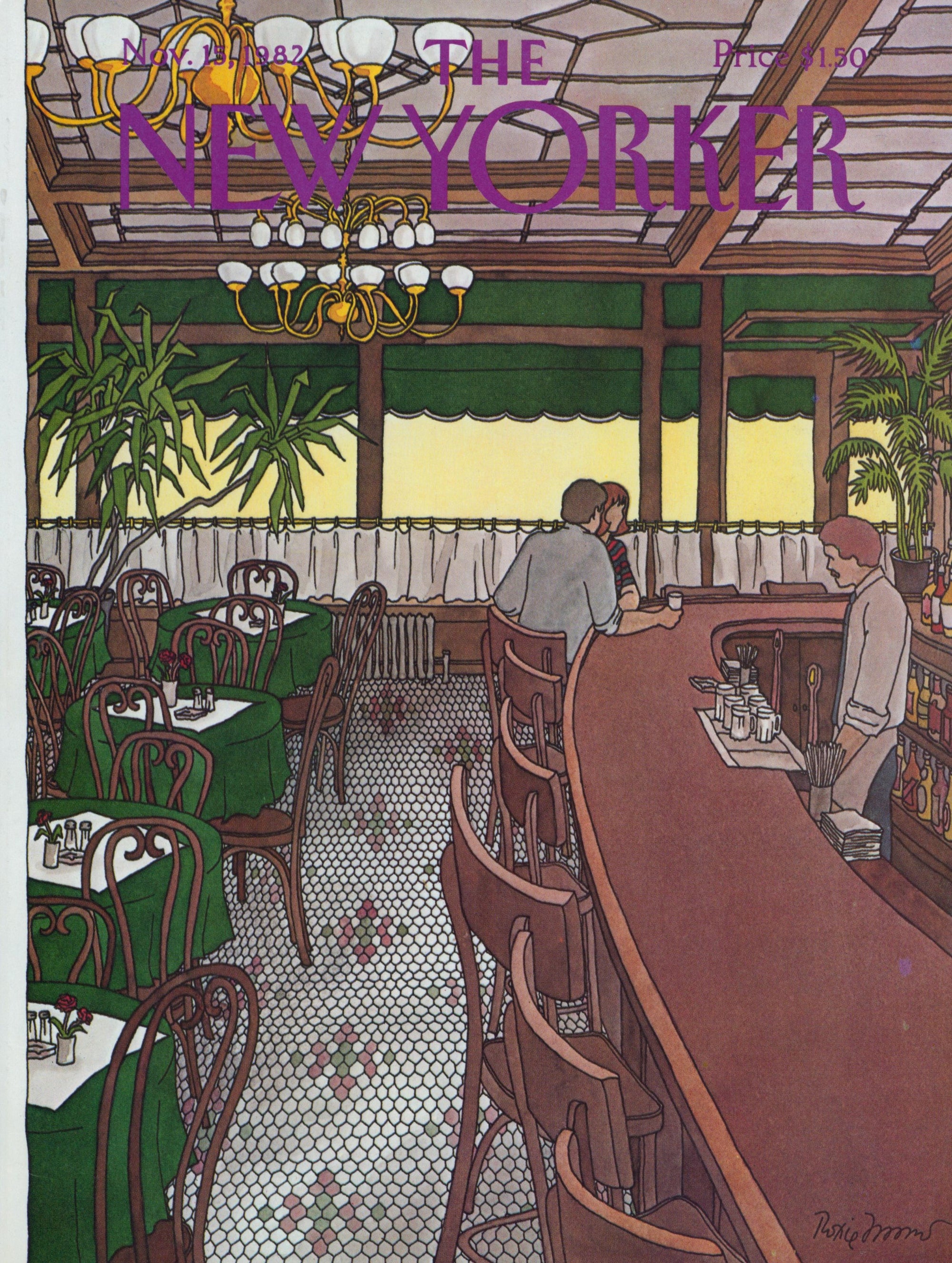 Afternoon Drink- The New Yorker - Authentic Vintage Cover Art