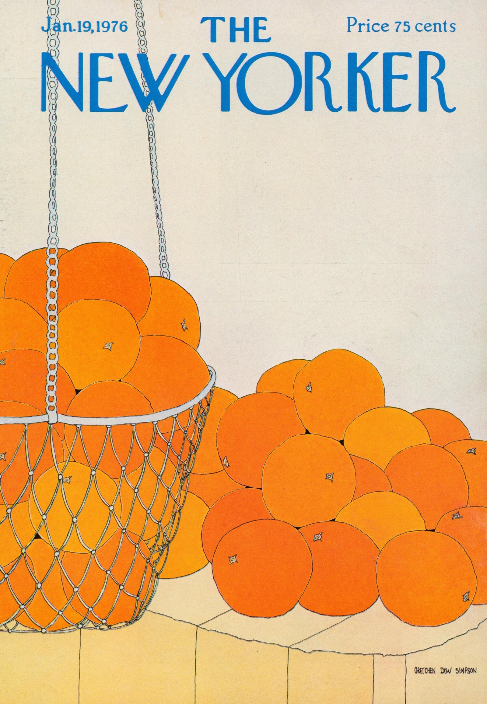Citrus Delights- The New Yorker - Authentic Vintage Cover Art