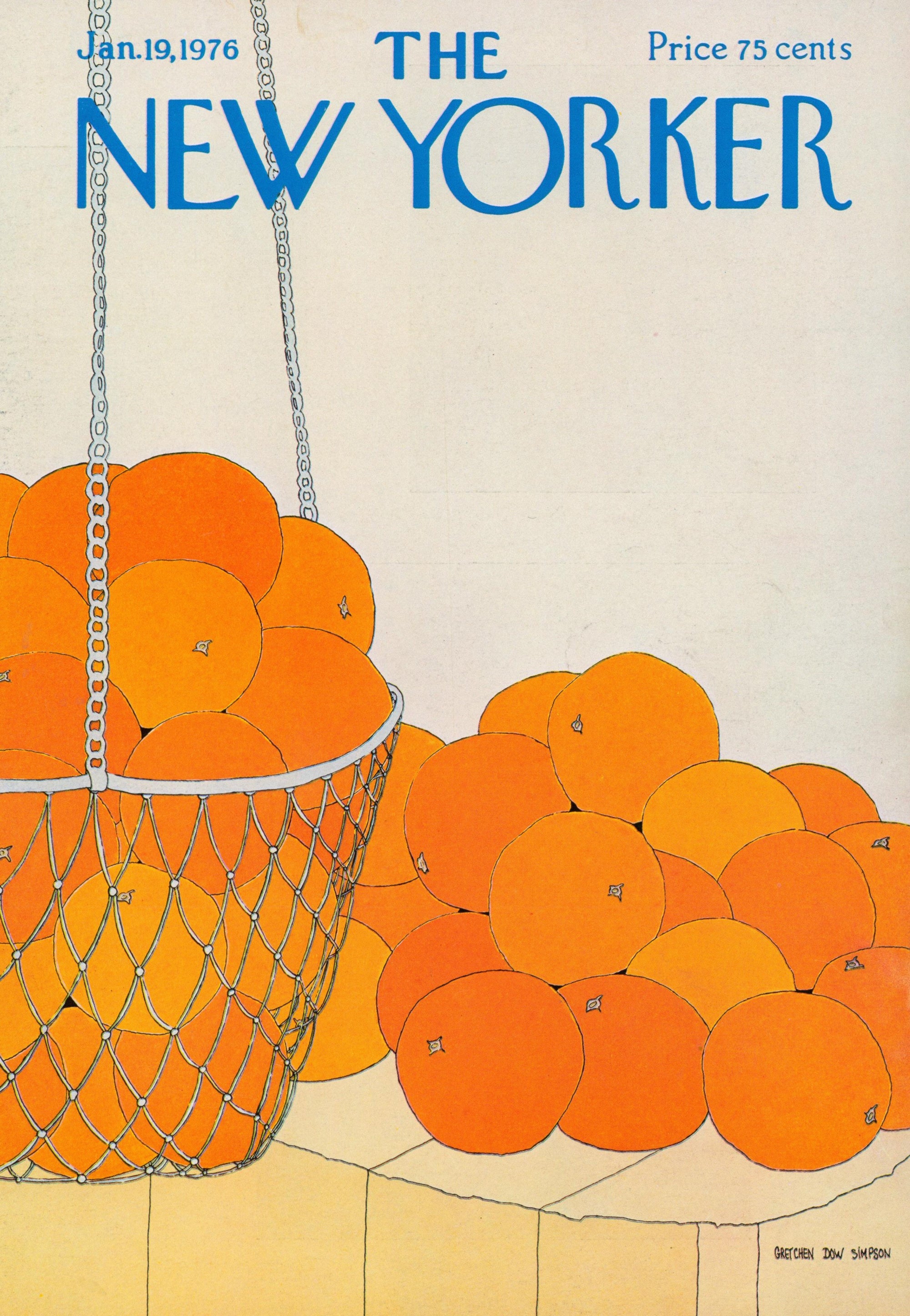 Citrus Delights- The New Yorker - Authentic Vintage Cover Art