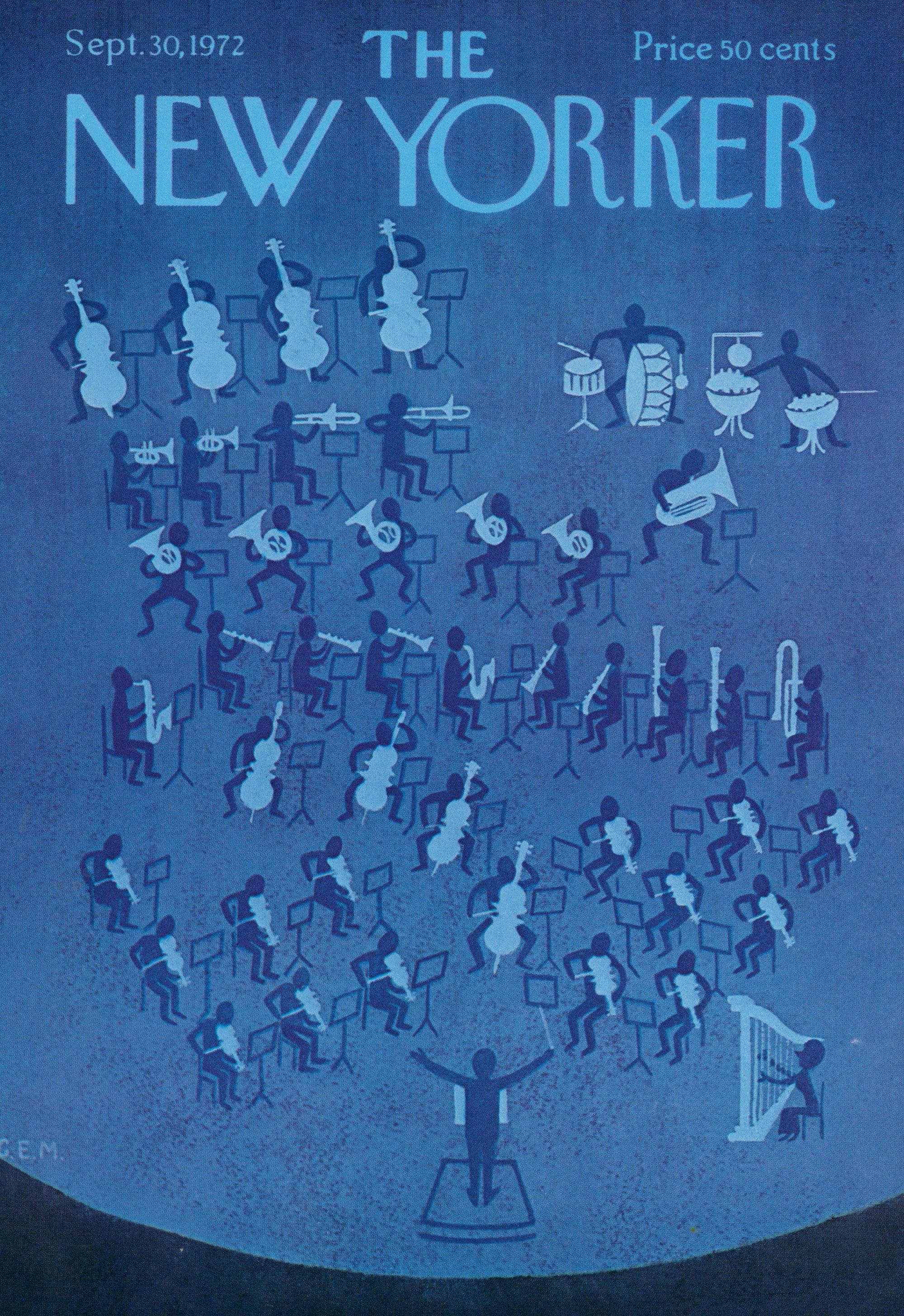 Symphony Silhouettes- The New Yorker - Authentic Vintage Cover Art