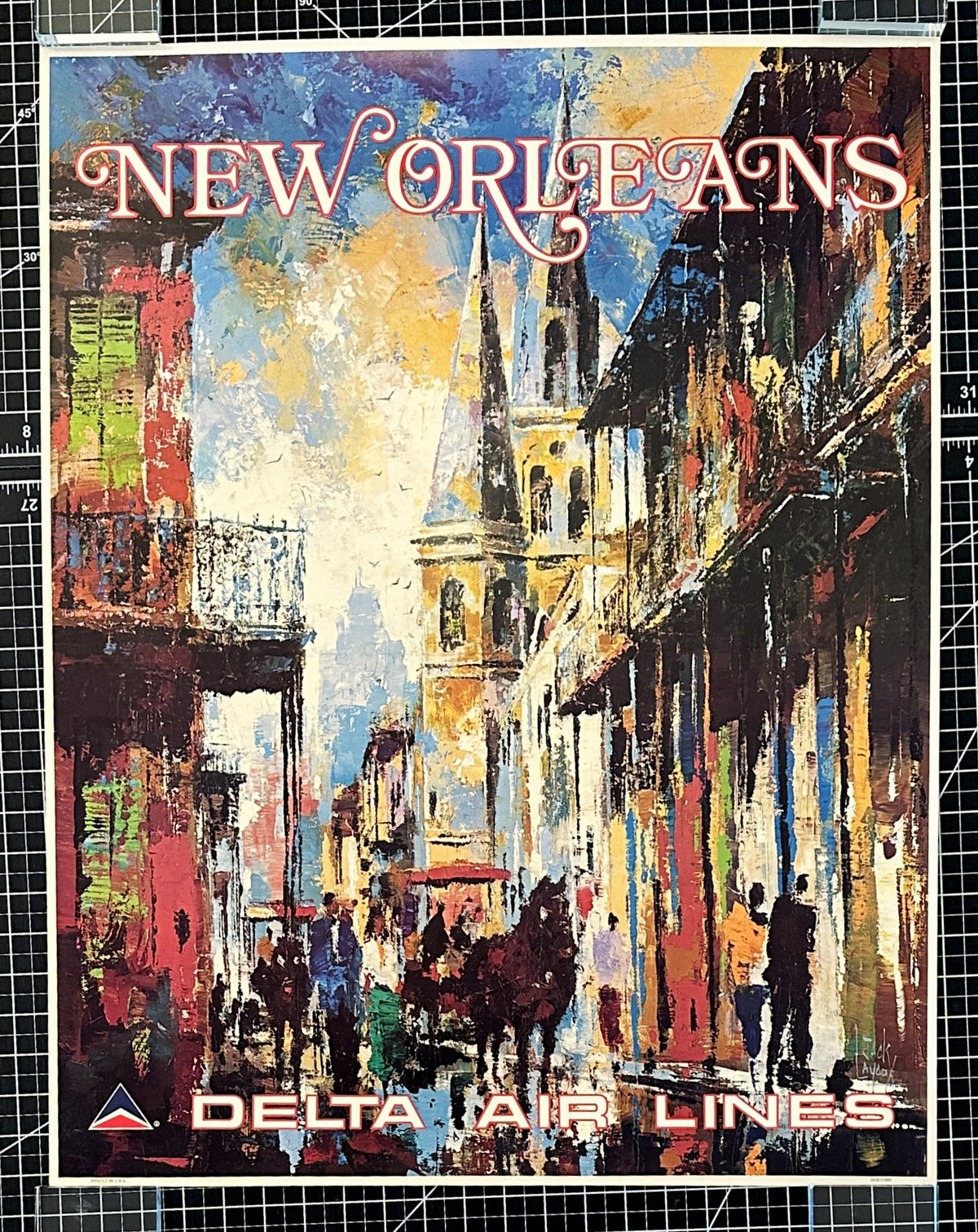 Visit New Orleans, Delta Airlines - Authentic Vintage Poster