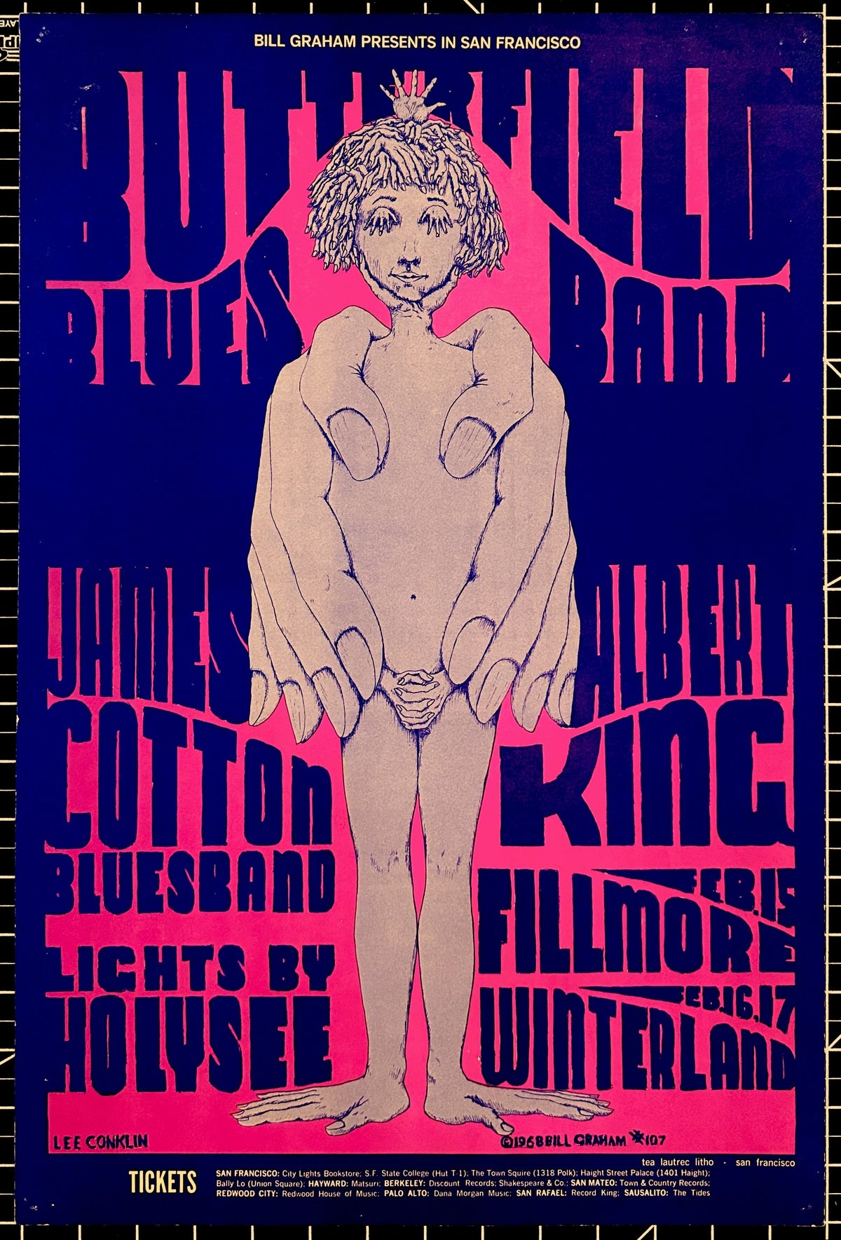 Butterfield Blues Band, BG-107 - Authentic Vintage Poster