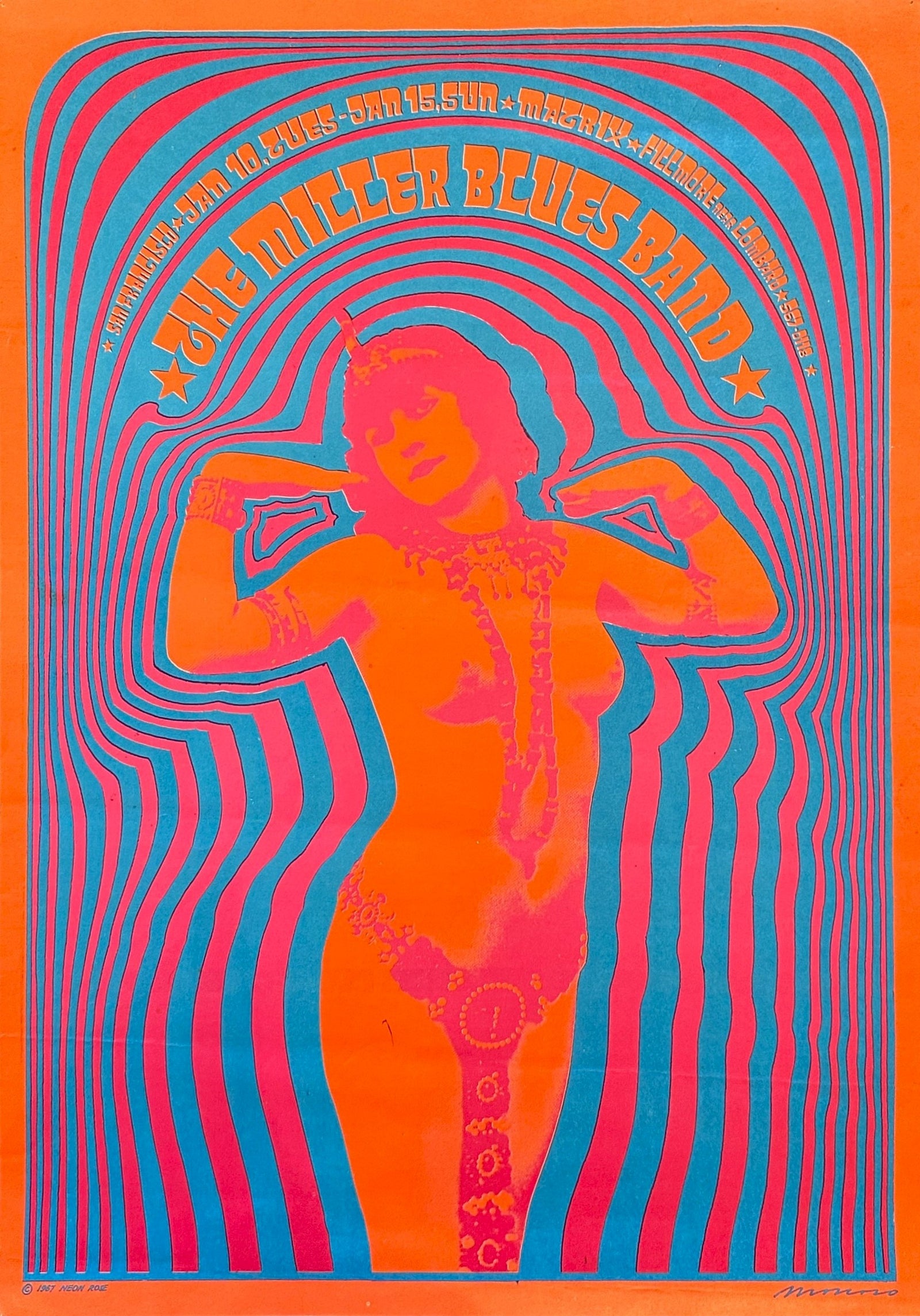 Miller Blues Band - Authentic Vintage Poster