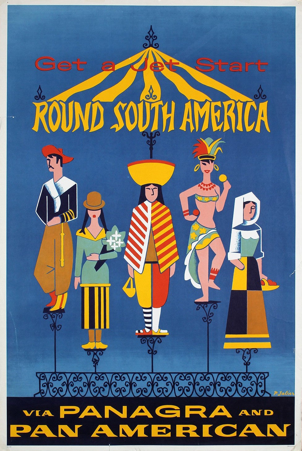 Travel South America - Authentic Vintage Poster