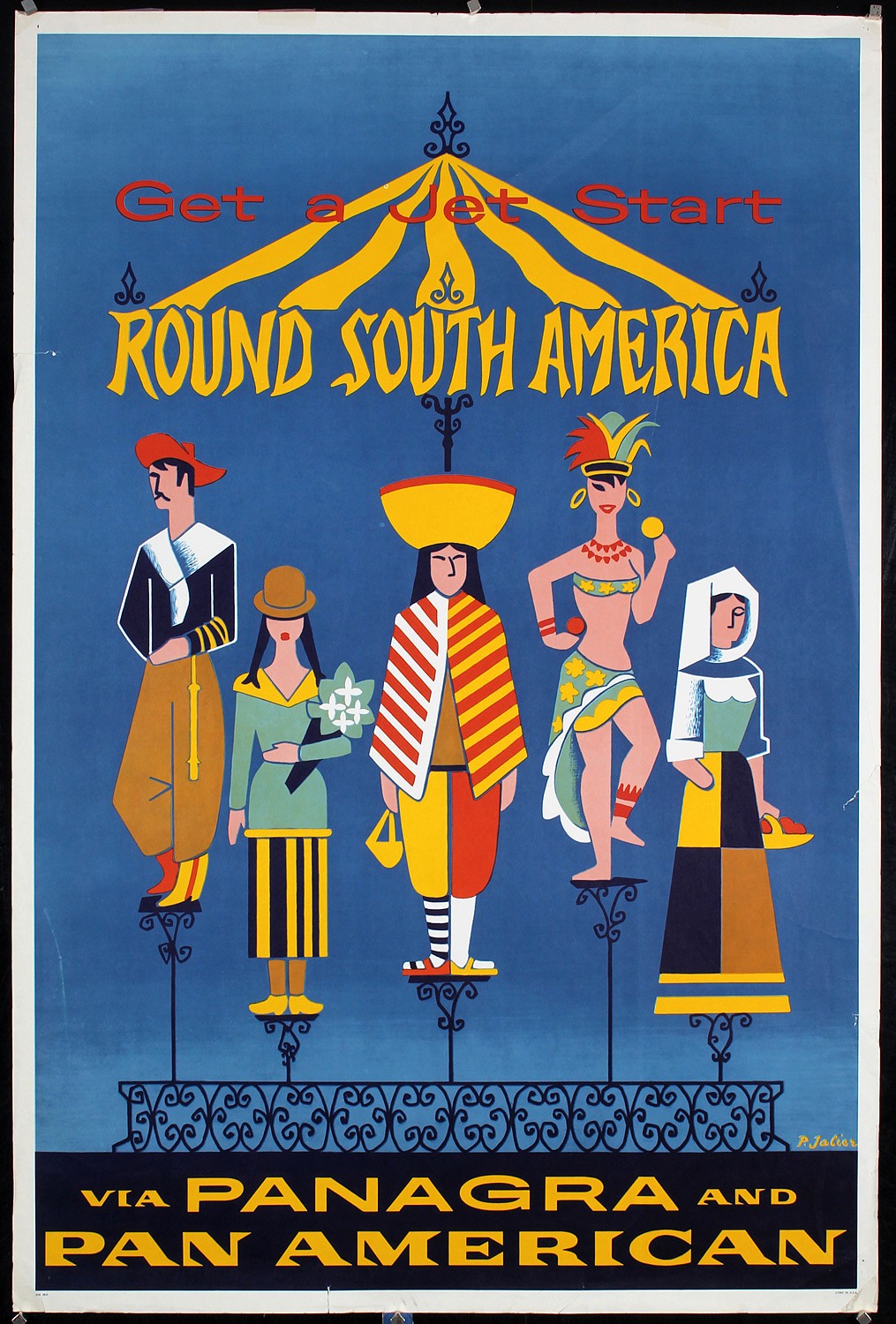 Travel South America - Authentic Vintage Poster