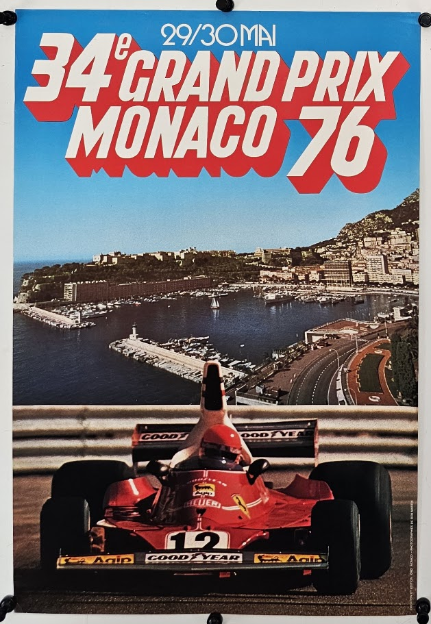 34e Grand Prix Monaco  - Original Vintage Poster