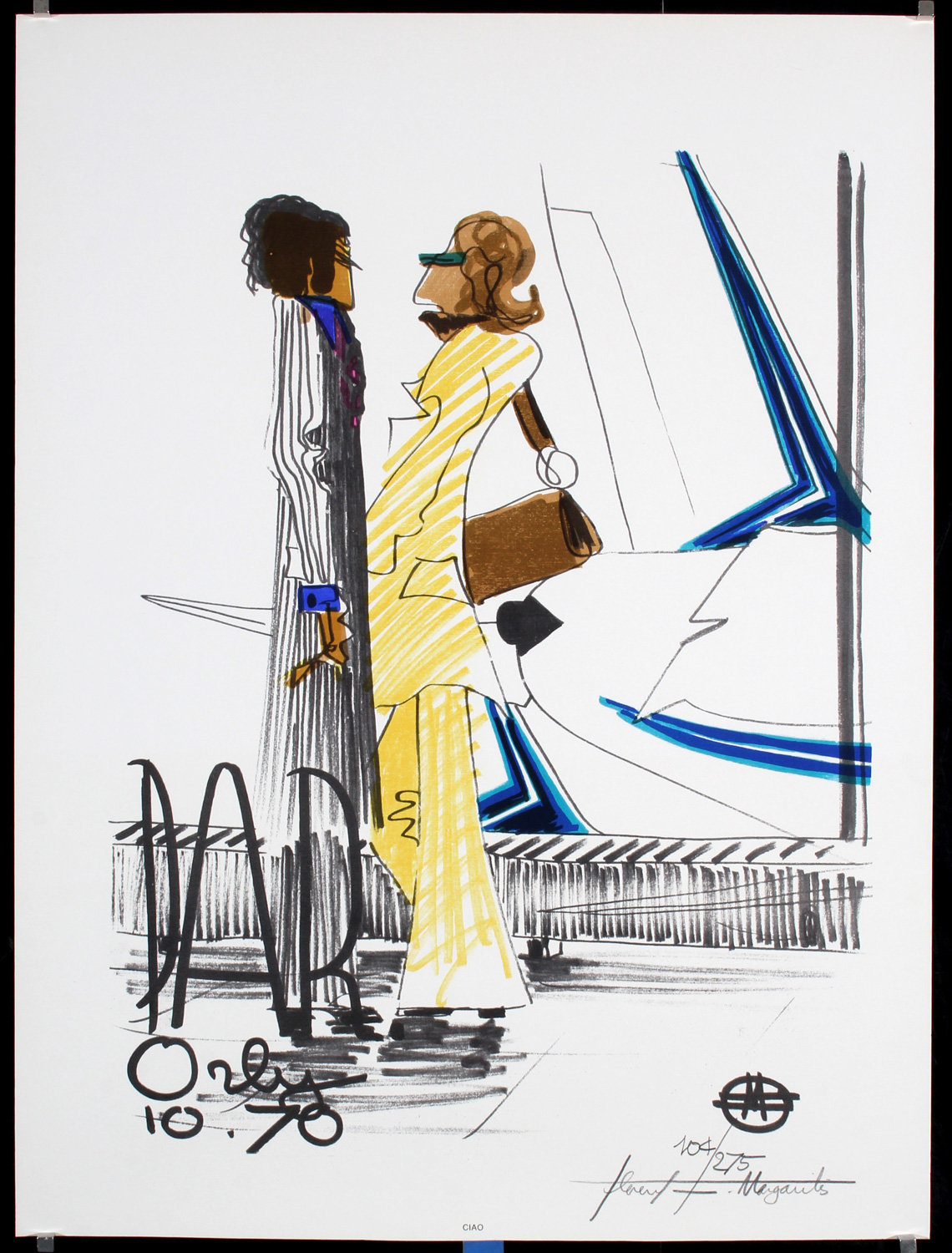 Ciao (Par Orly - Air France) by Florent Margaritis, 1970