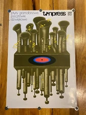 Gramophone records by Lech Majewski - Authentic Vintage Poster