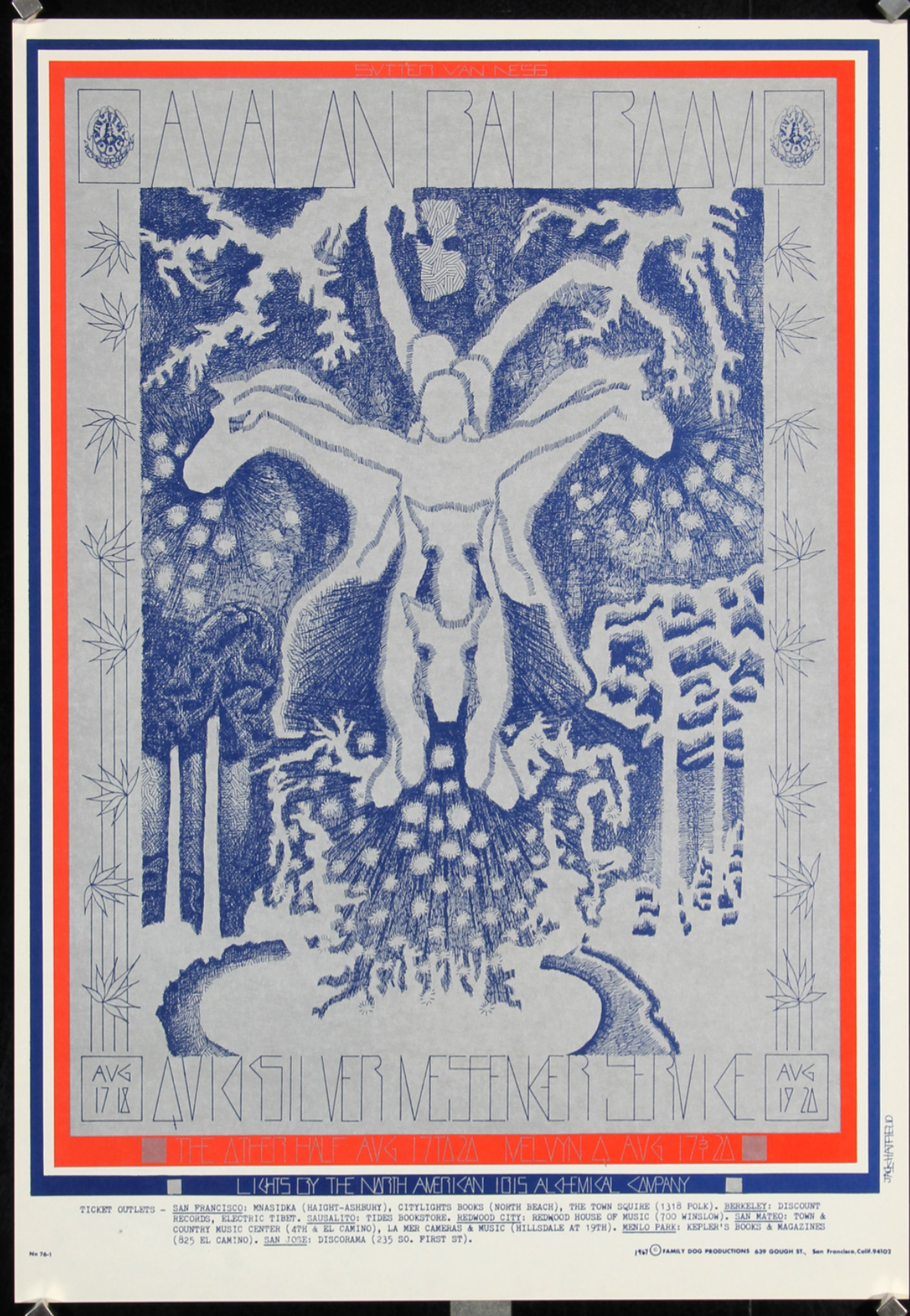 Quicksilver Messenger Service by Jack Hatfield, 1967 - Authentic Vintage Poster