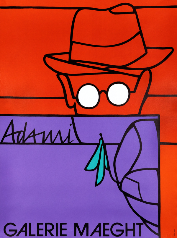 Adami, Self Portrait- Galerie Maeght - Authentic Vintage Poster