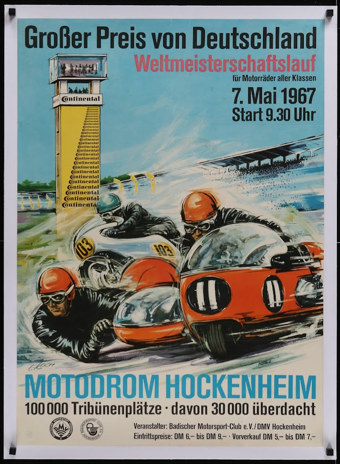 German Grand Prix, Hockenheim - Authentic Vintage Poster