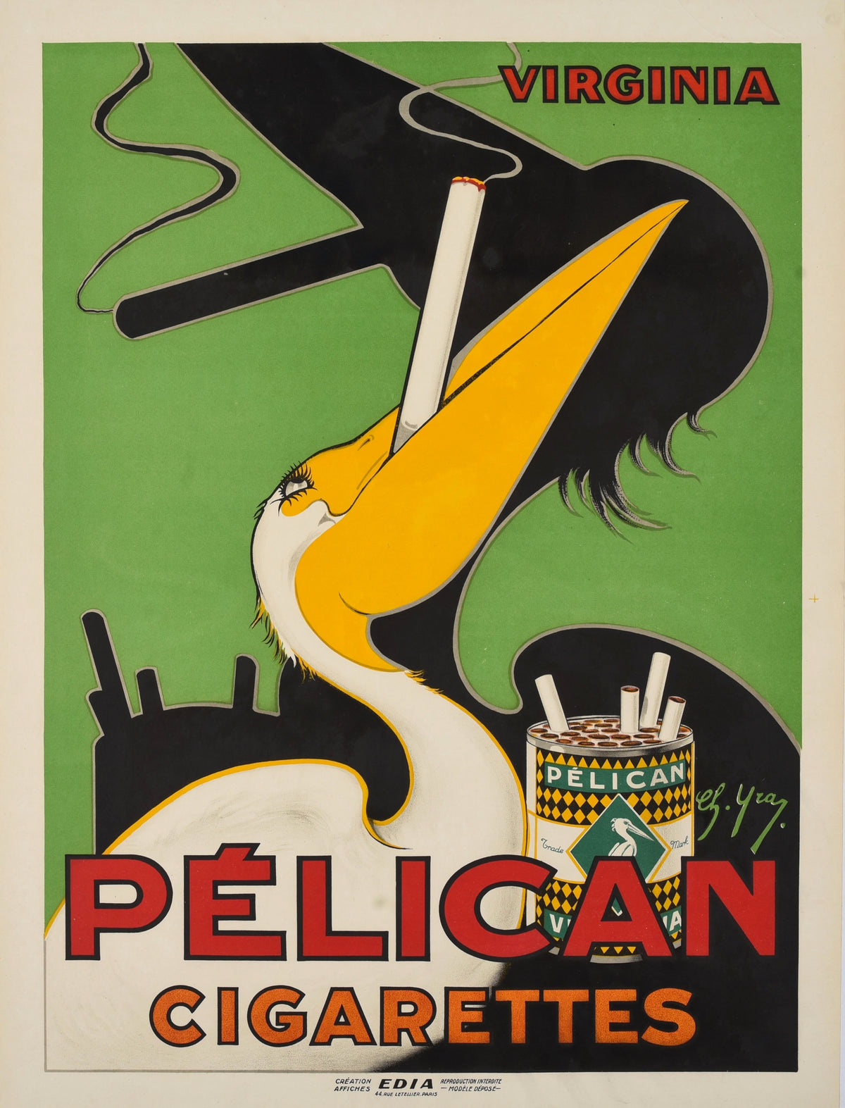 Pelican Poster - Authentic Vintage Poster