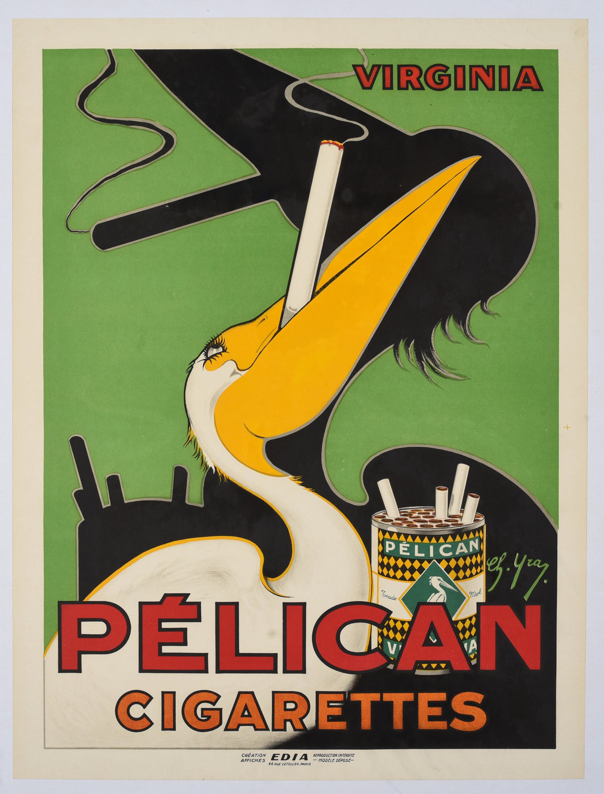 Pelican Poster (Copy 1) - Authentic Vintage Poster