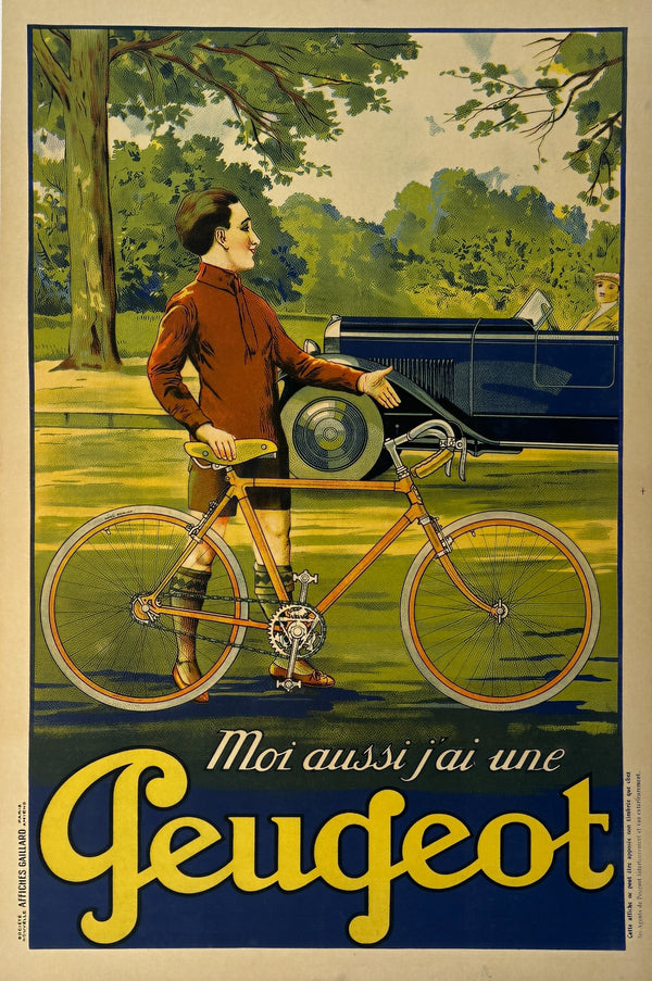 Peugeot Bicycles - Authentic Vintage Poster