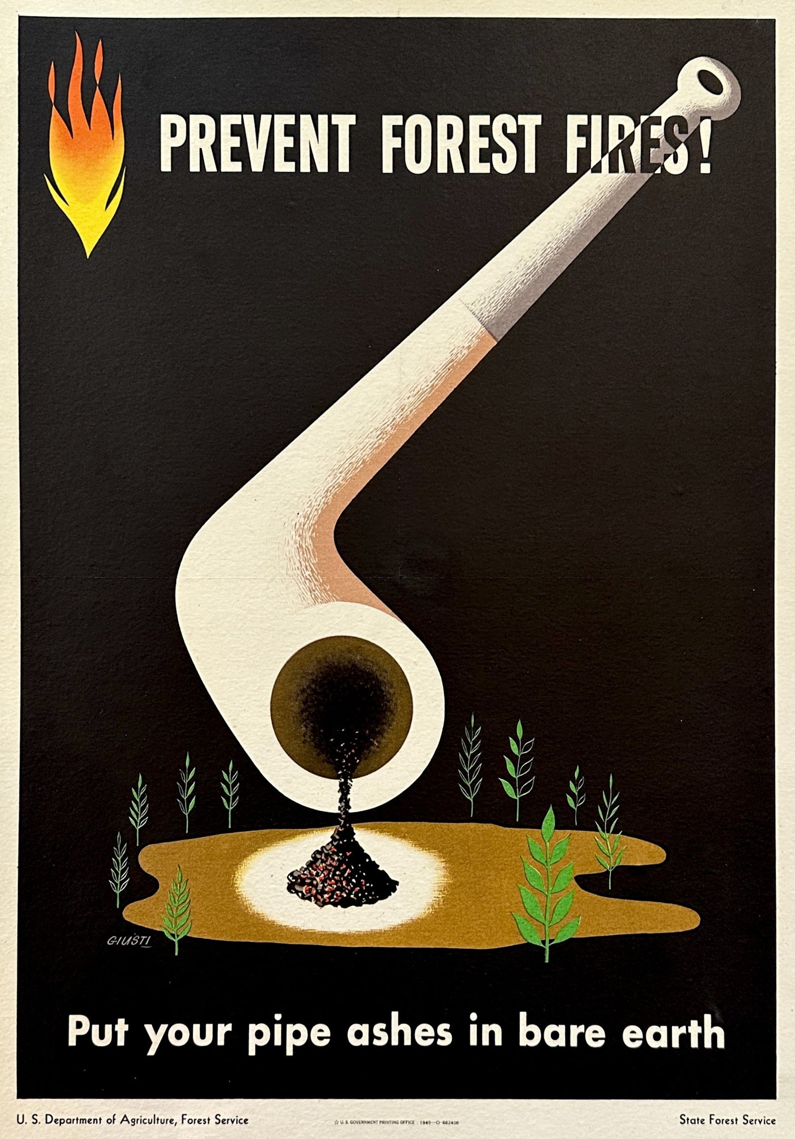 Prevent Forest Fires, WW2 - Authentic Vintage Poster