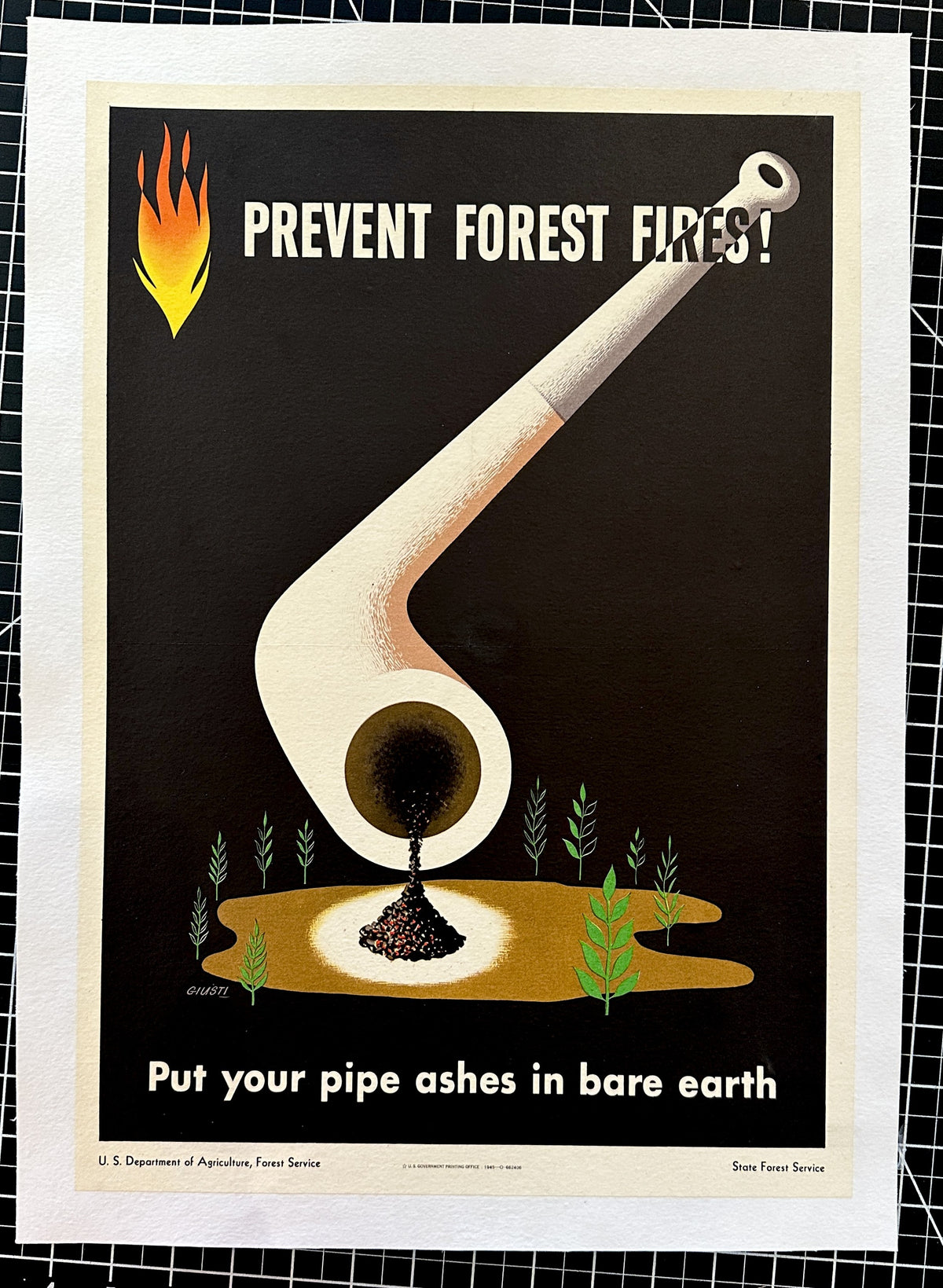 Prevent Forest Fires, WW2 - Authentic Vintage Poster