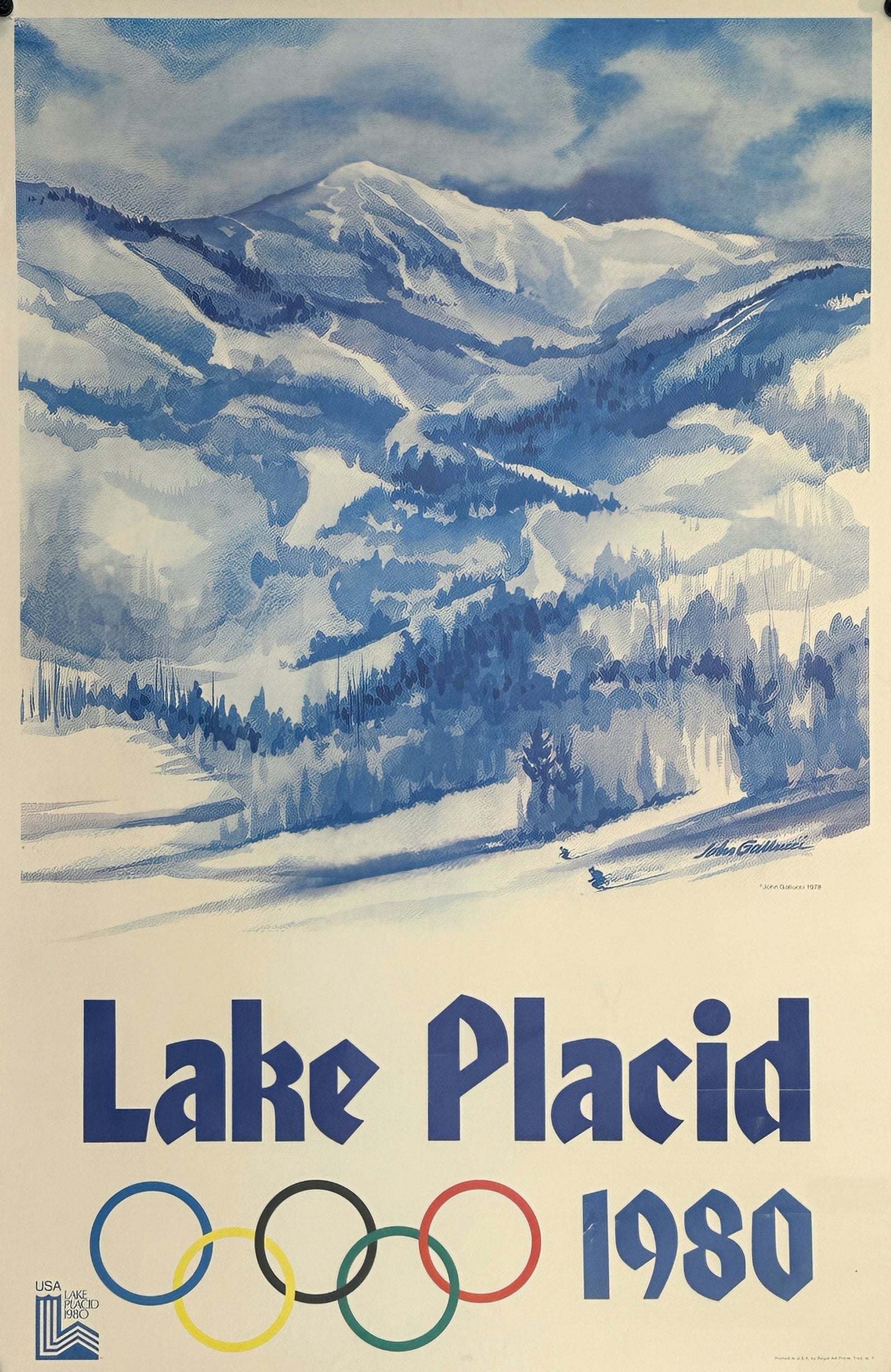 1980 Olympics- Lake Placid - Authentic Vintage Poster