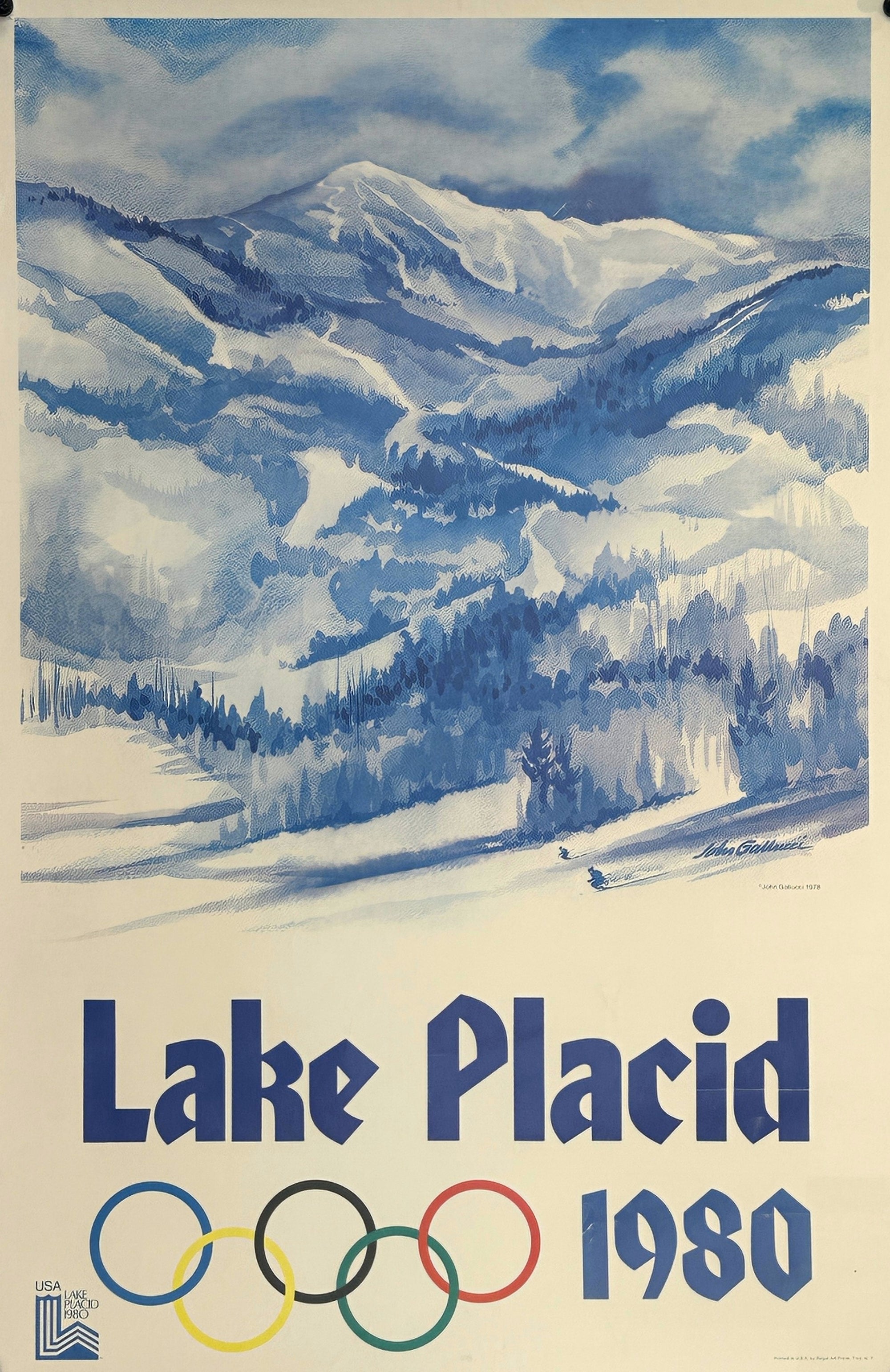 1980 Olympics- Lake Placid - Authentic Vintage Poster