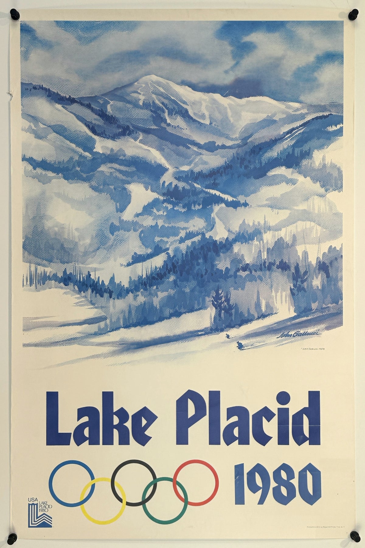 1980 Olympics- Lake Placid - Authentic Vintage Poster