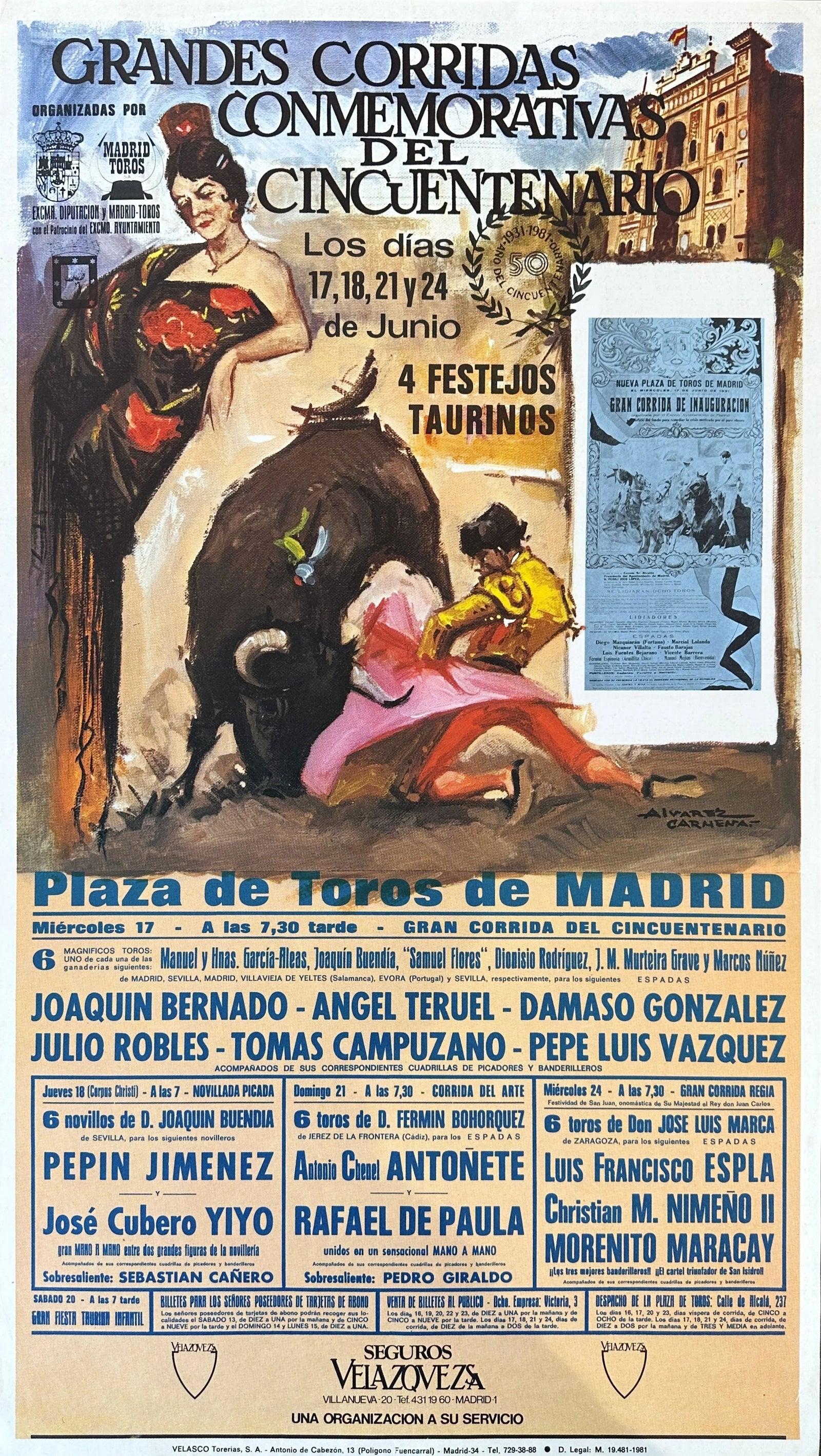 Plaza de Toros Madrid Poster - Authentic Vintage Posters