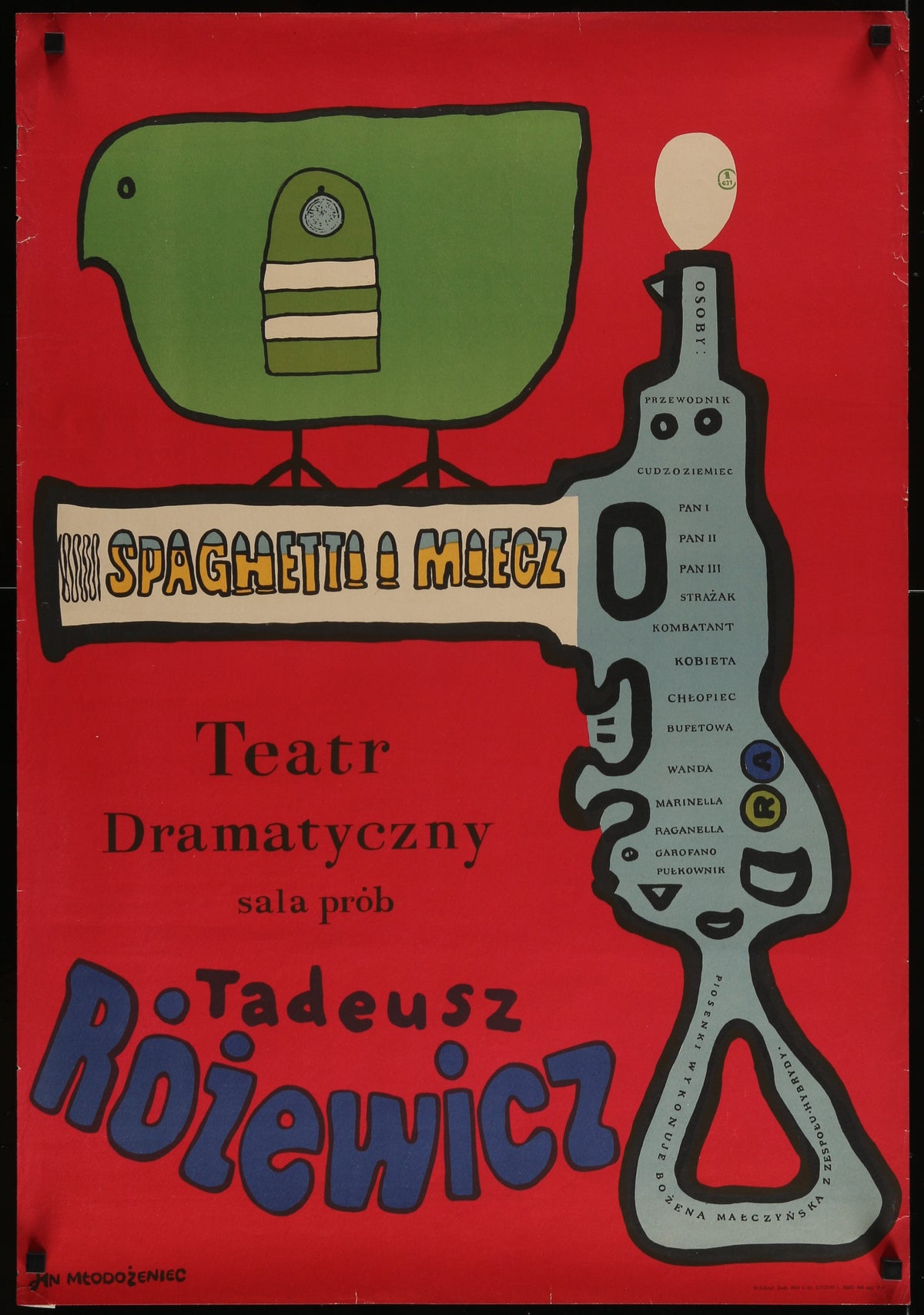 SPAGHETTI I MIECZ stage play Polish 23x33 1967