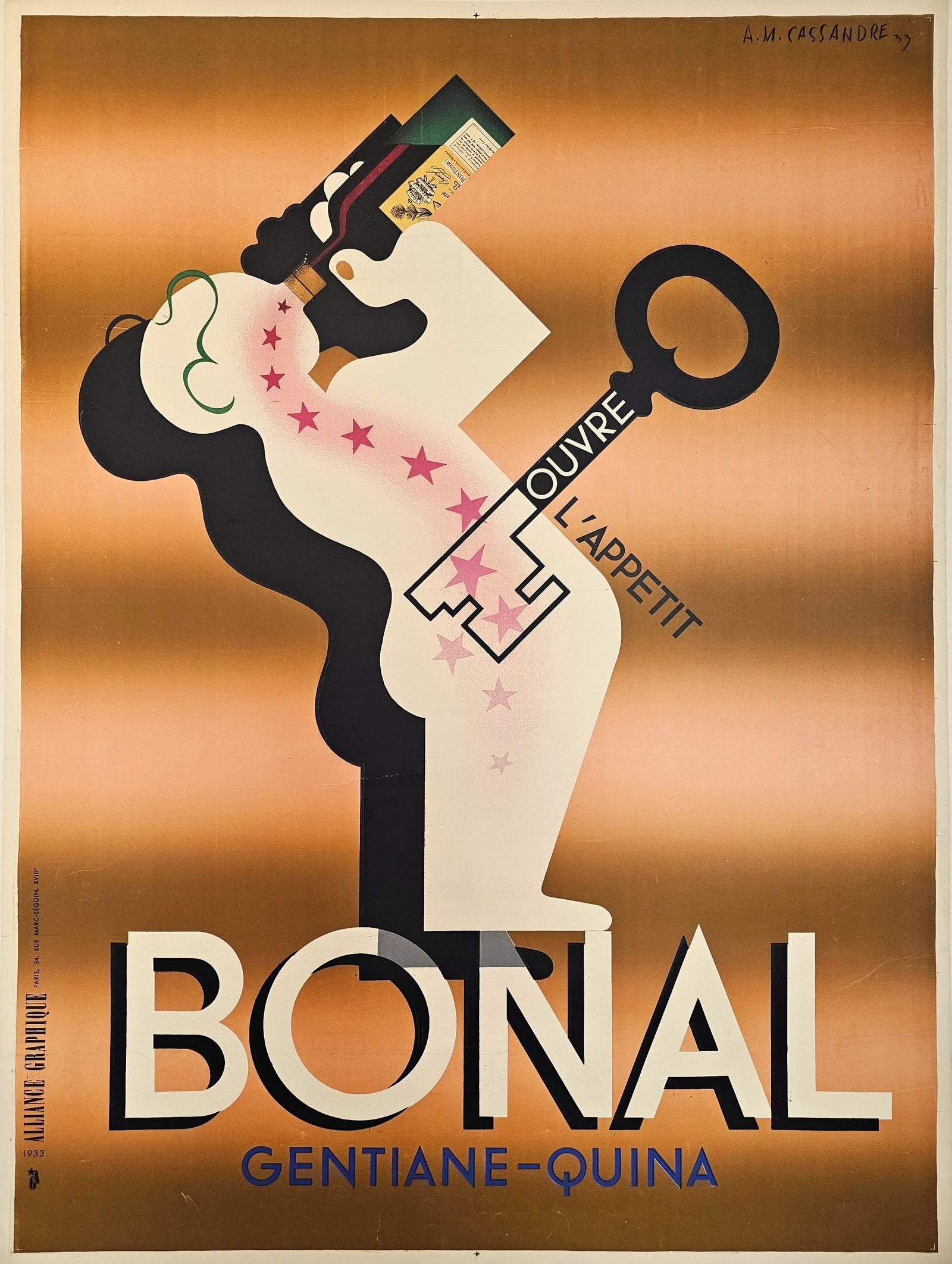 Bonal by Cassandre - Original Vintage Poster