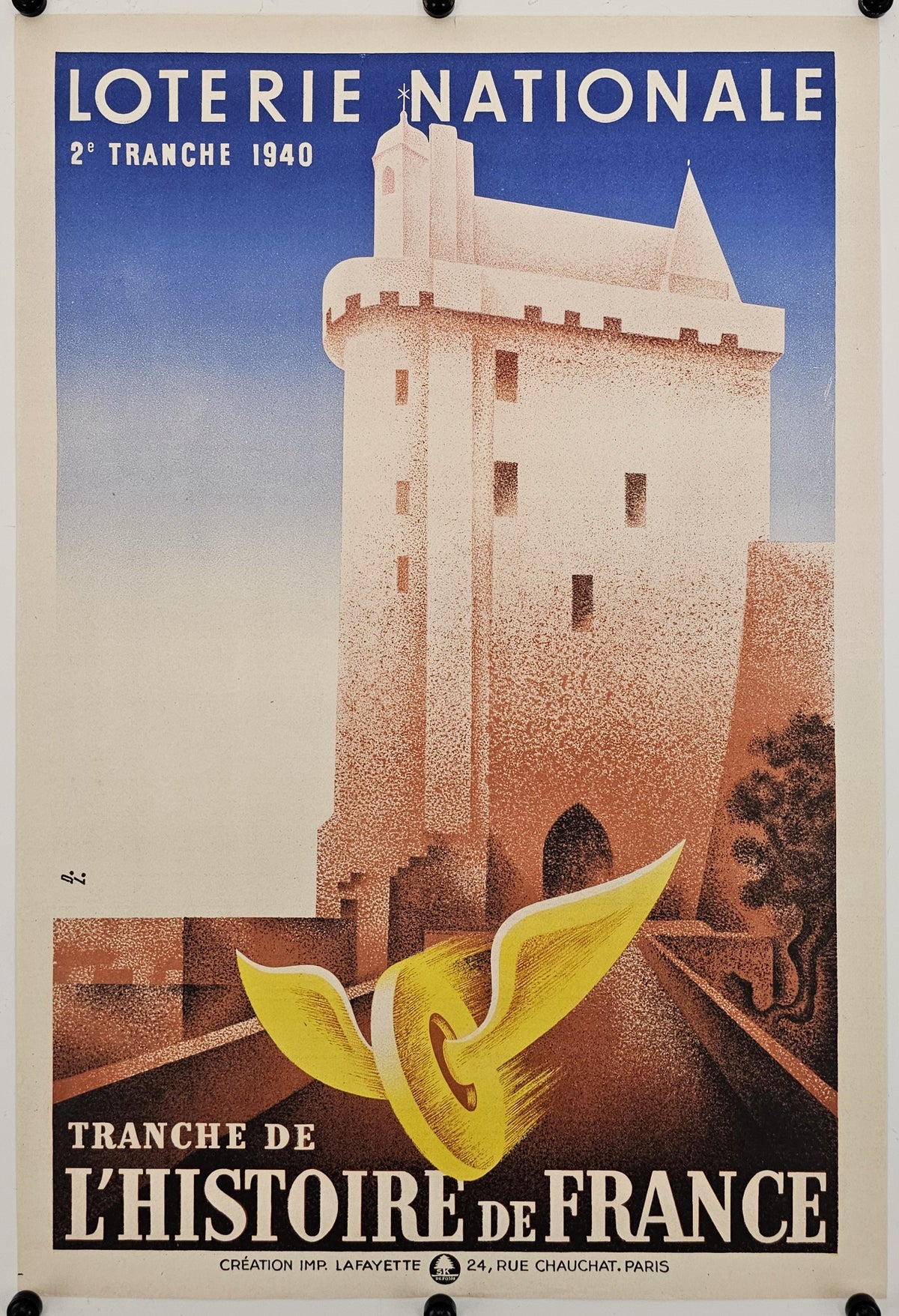 Loterie Nationale, L'histoire de France - Original Vintage Poster