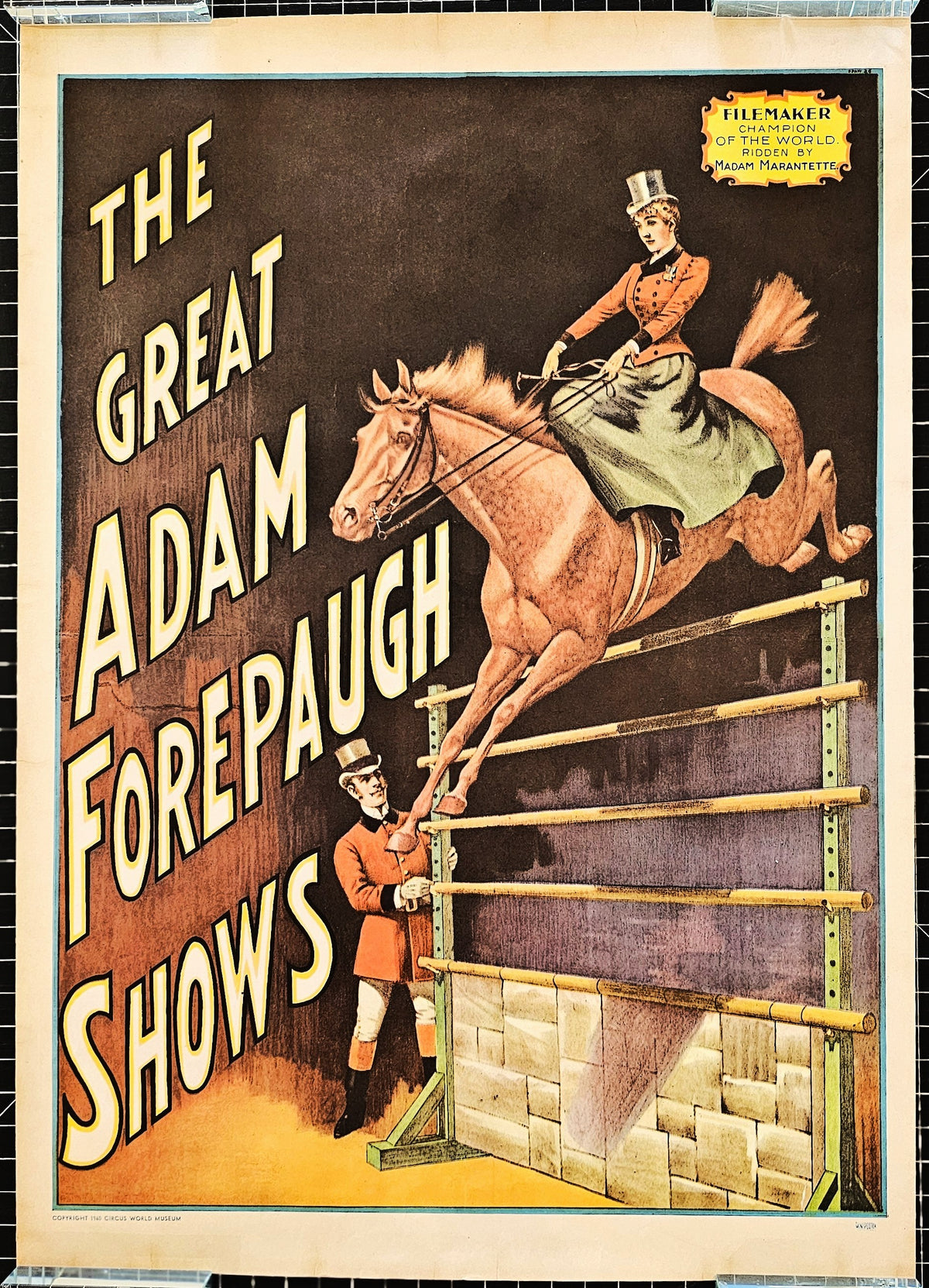 The Great Adam Forepaugh  - Original Vintage Poster