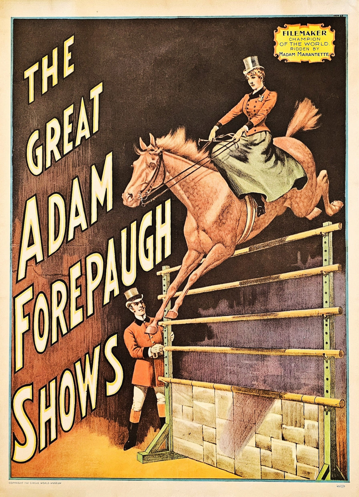 The Great Adam Forepaugh  - Original Vintage Poster