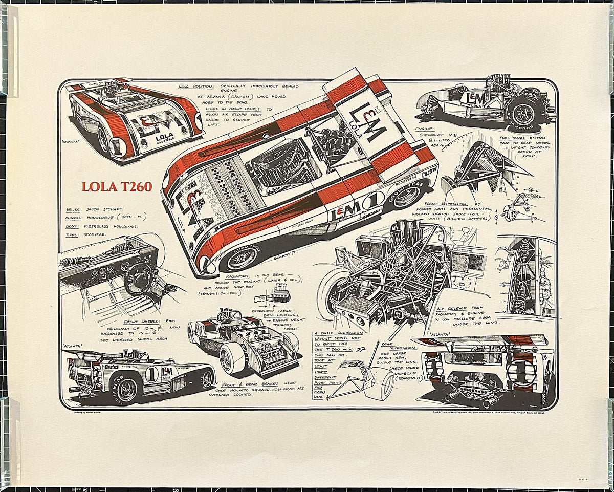 Lola T260, Can-Am Racer - Original Vintage Poster
