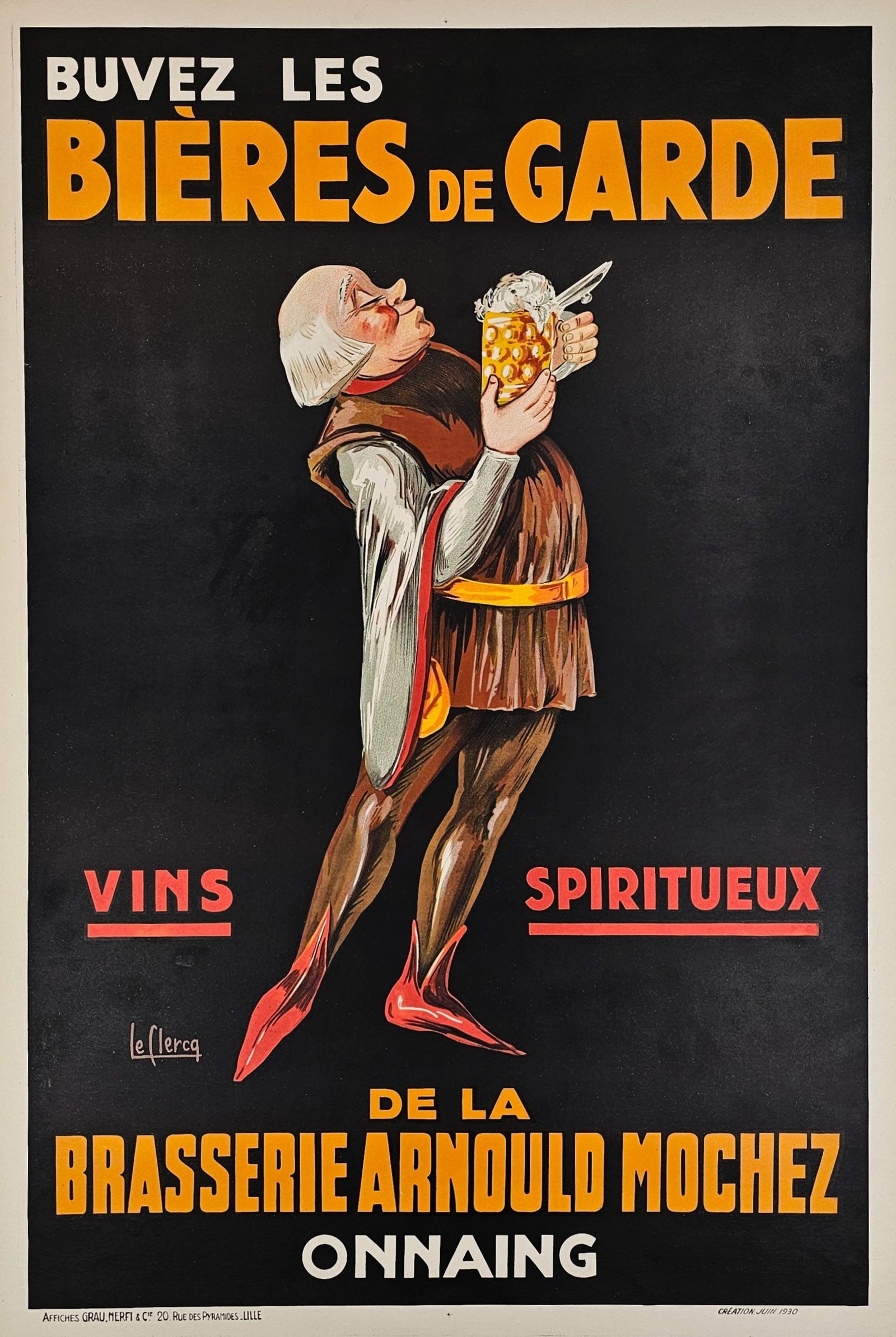 Bieres de Garde - Original Vintage Poster