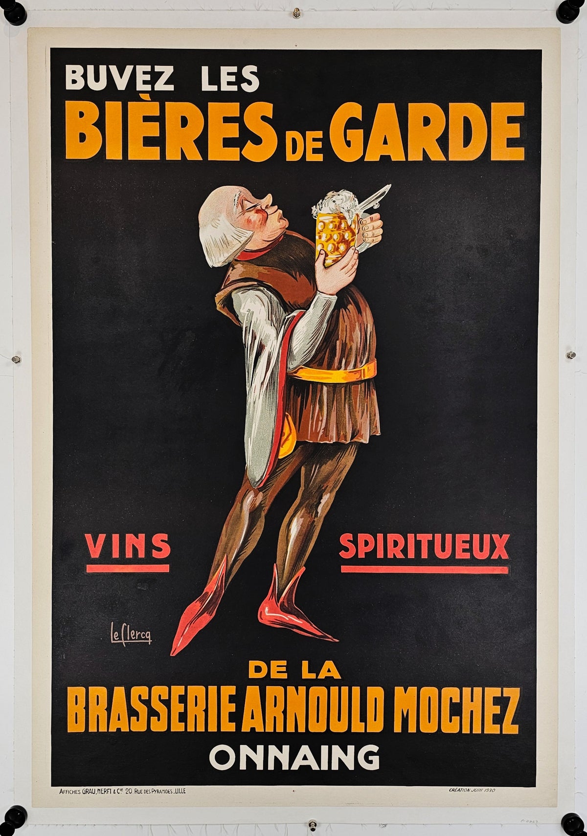 Bieres de Garde - Original Vintage Poster