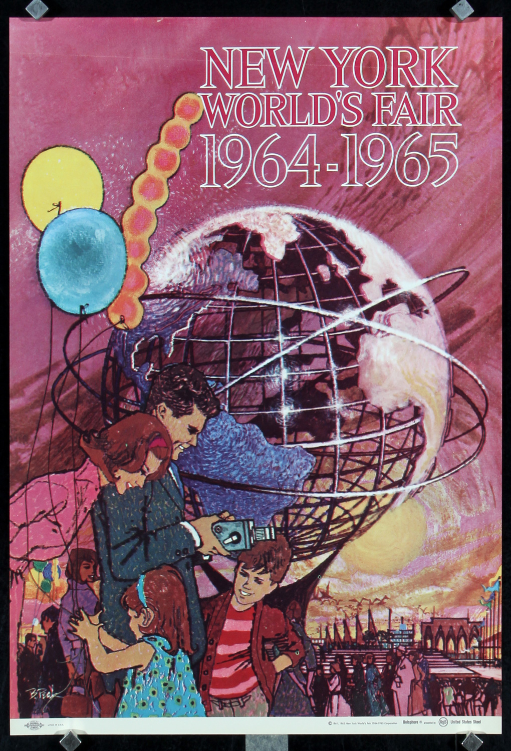 New York World's Fair (2 Posters) by Robert Peak, 1964 - Original Vintage Poster