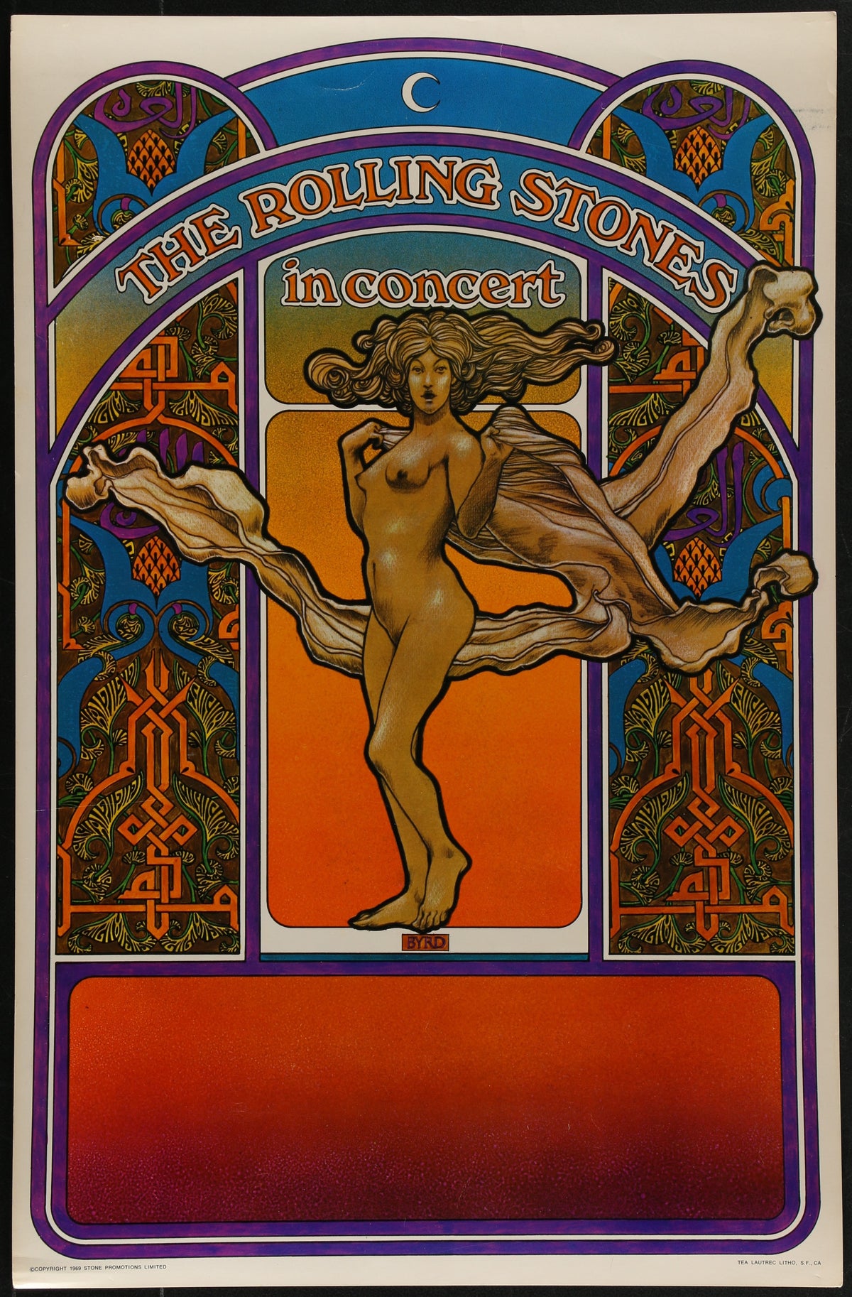 Rolling Stones in Concert 14x22 commercial poster 1980s - Original Vintage Poster