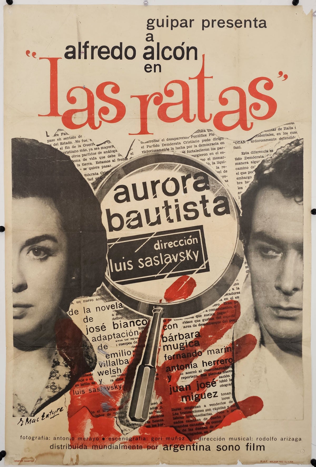 Las Ratas, Argentinian Release - Original Vintage Poster