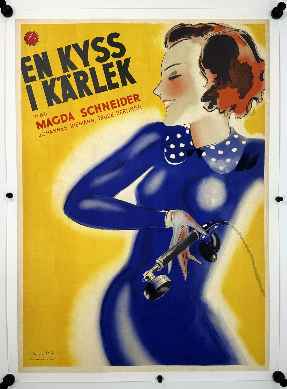 Wrong Number Miss- Swedish Release - Original Vintage Poster