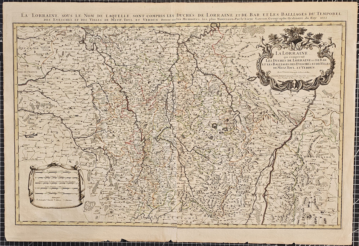 Le Comté d'Artois, France - Original Vintage Map