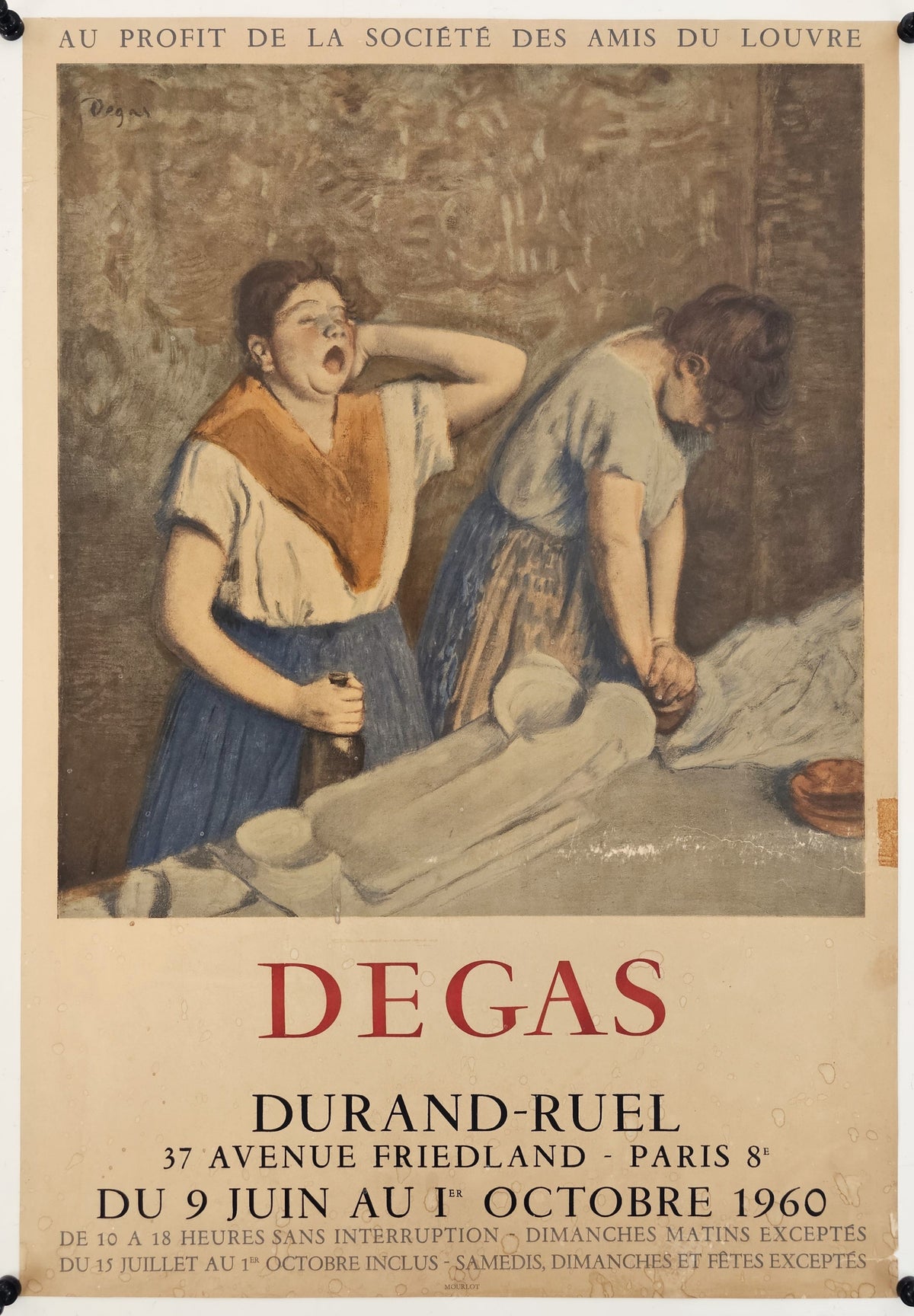 Edgard Degas, Raul Durand Gallery - Original Vintage Poster