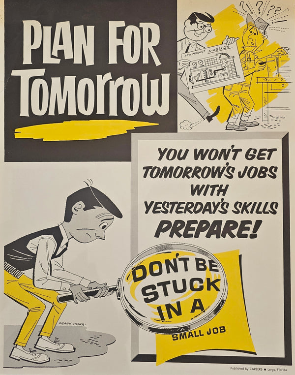 Plan for Tomorrow- Motivational Poster - Original Vintage Poster