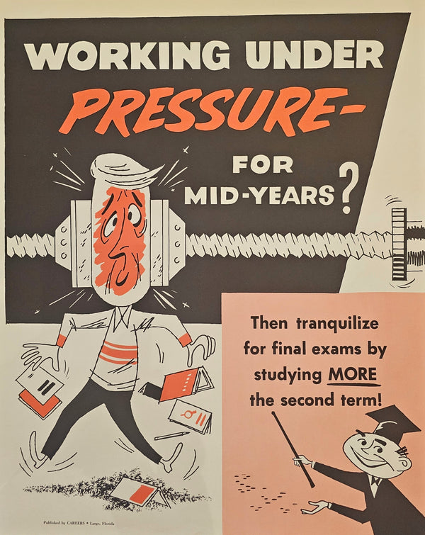 Working Under Pressure?- Motivational Poster - Original Vintage Poster
