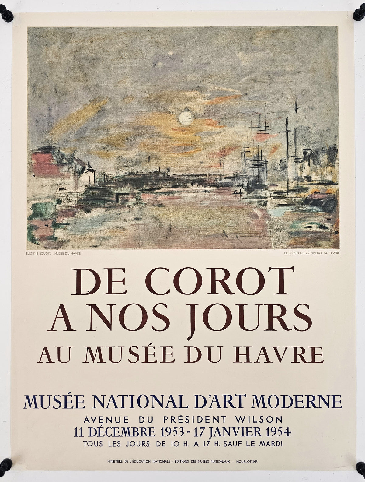 De Corot à Nos Jours, Musée National d'Art Moderne - Original Vintage Poster